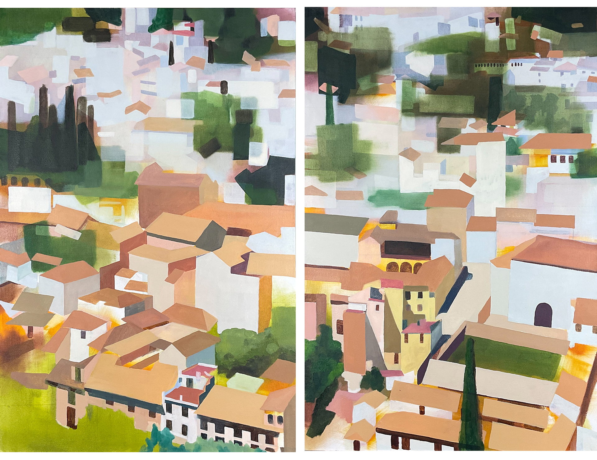 Granada // Oil on Canvas // Two 36" x 24" Panels // 2015