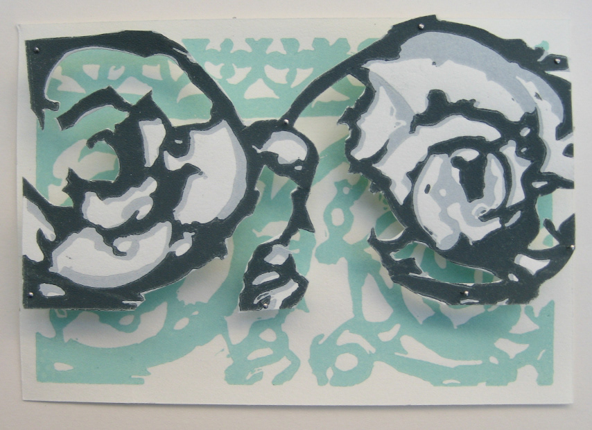 Ancathus Scrolls // Linocut // 5" x 7" // 2009