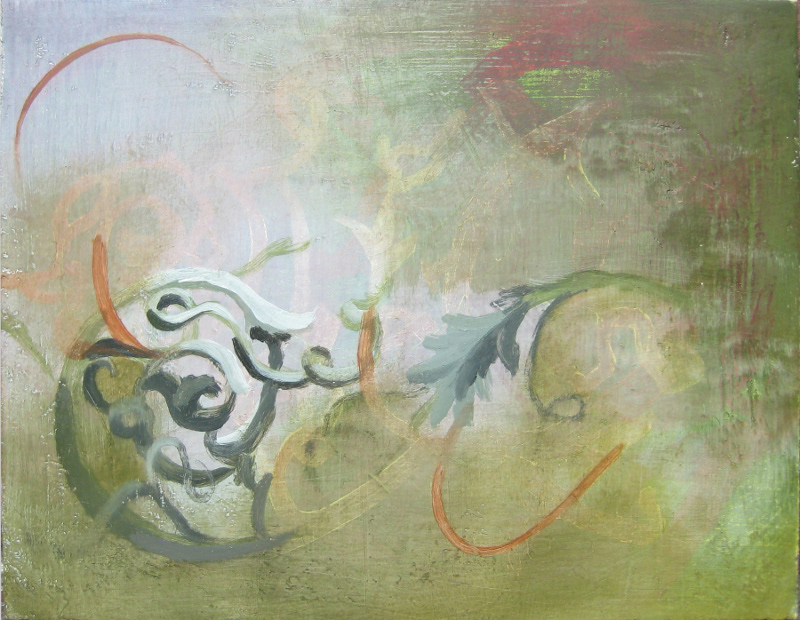 Ancathus Scrolls // Oil on Chalk Gesso // 9" x 12" // 2010