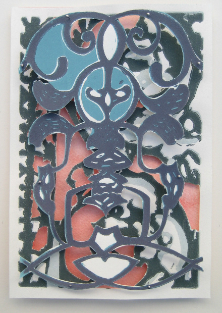 Ironwork // Linocut // 5" x 7" // 2009