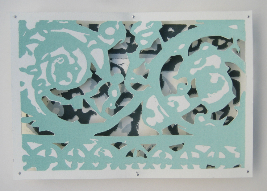 Ancathus Scrolls // Linocut // 5" x 7" // 2009