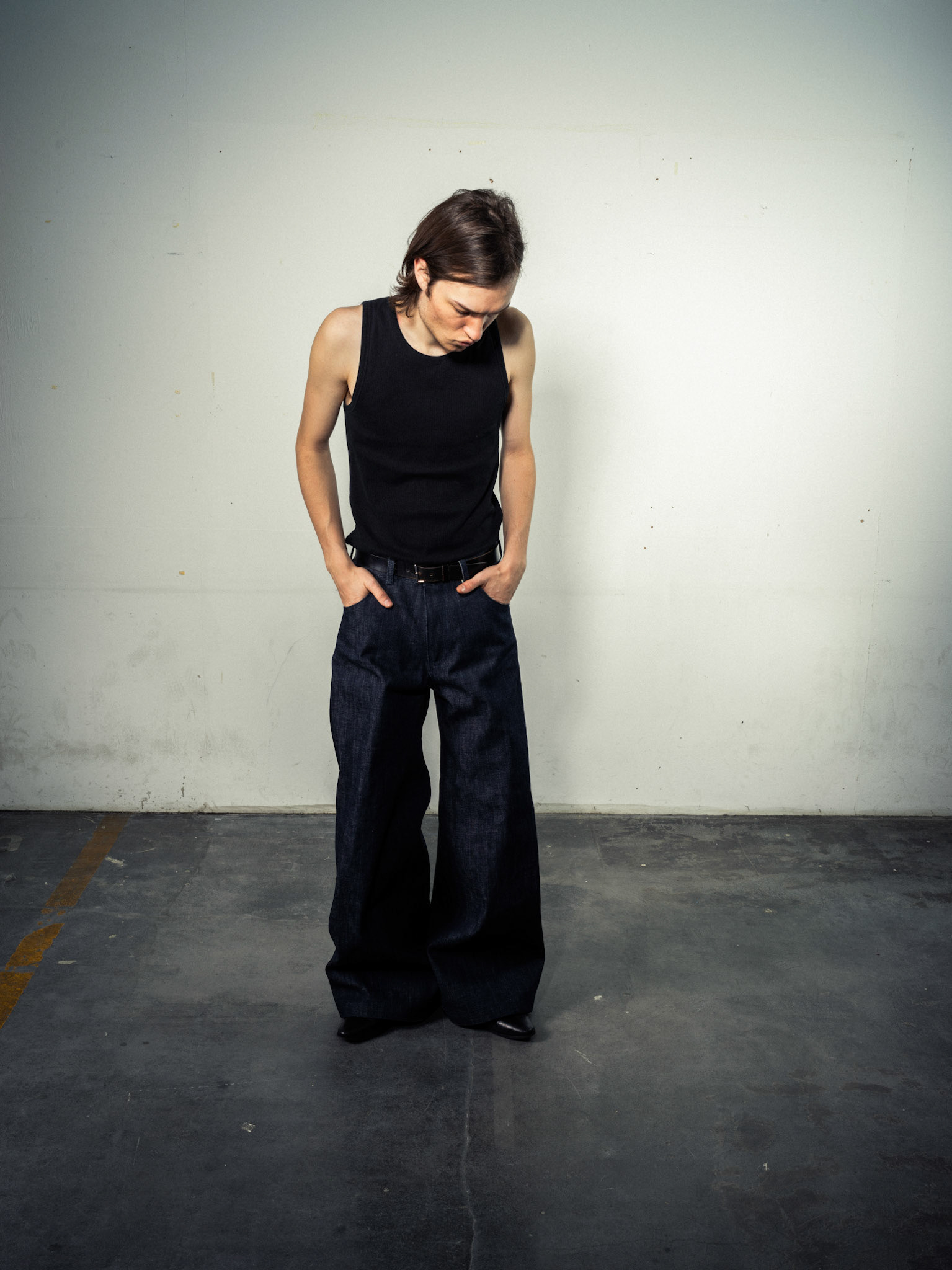 Laser Pinstripe Jeans: Bio Cotton, Indigo