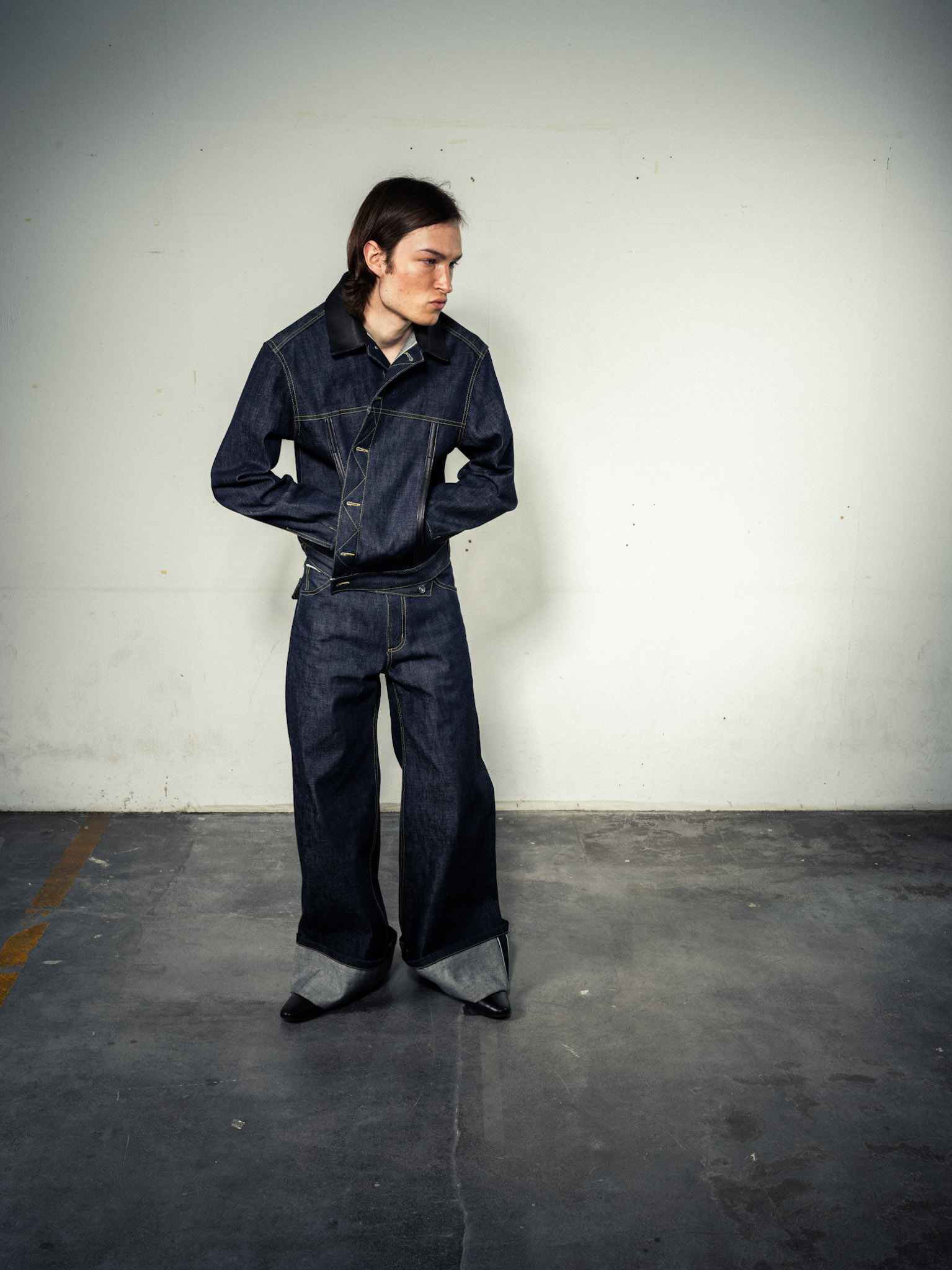 Raw Denim Jacket: Bio Cotton, Indigo - Raw Denim Jeans: Bio Cotton, Indigo