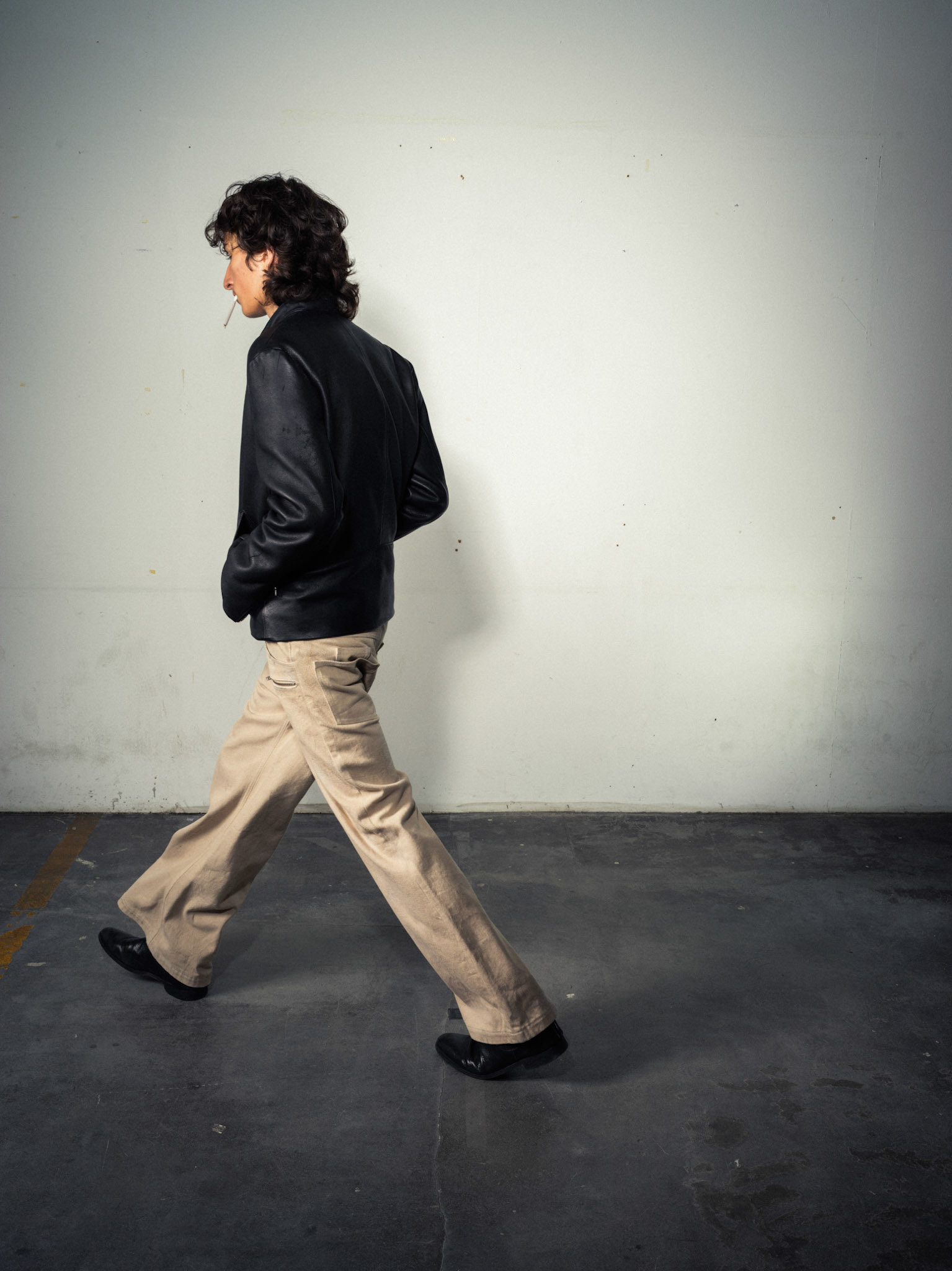 Deer Zip Leather Jacket, Regional German Deer Leather, Black - Flarred Zipper Jeans, 100% Sustainable Hemp, Beige/Sand