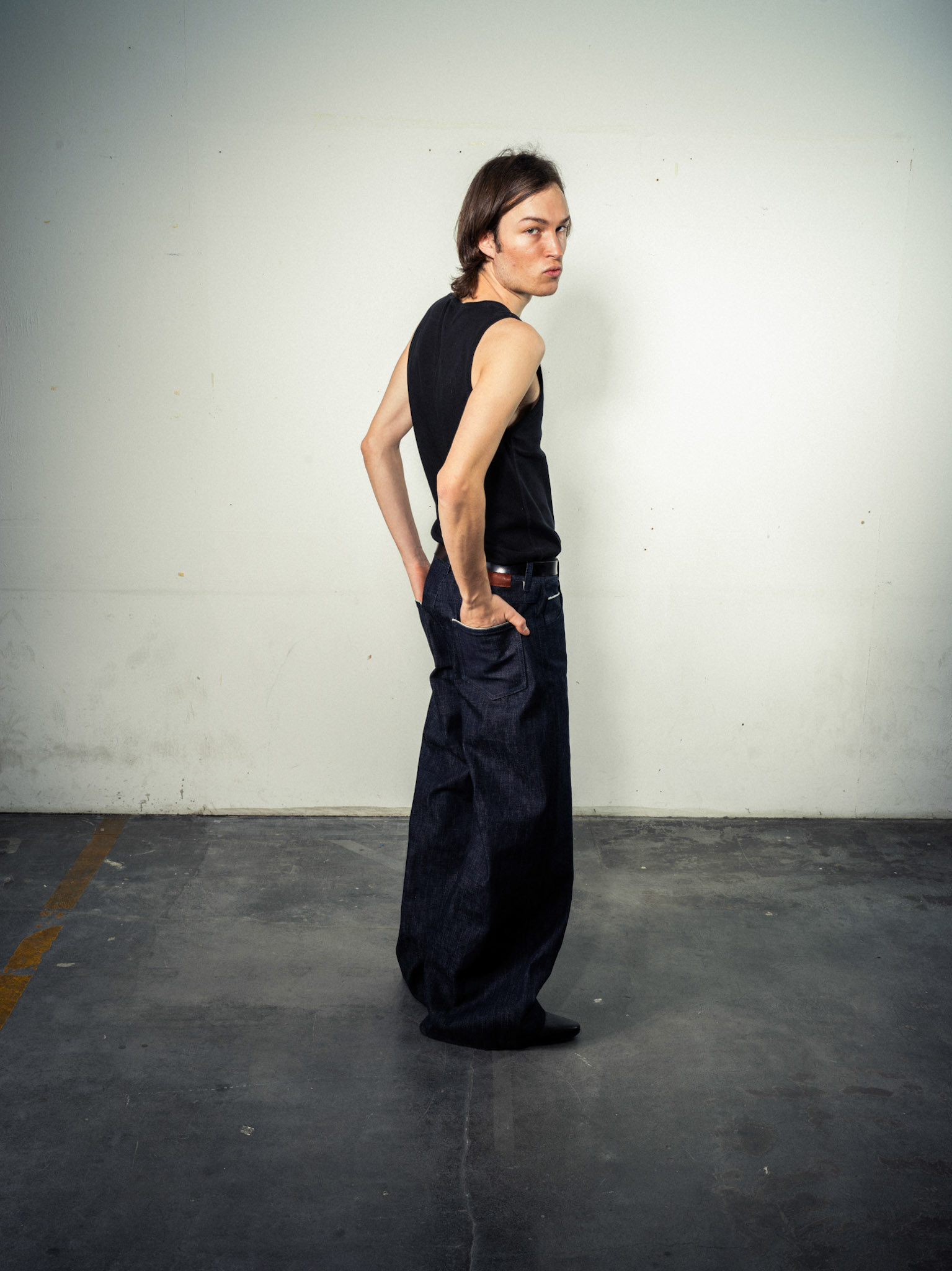 Laser Pinstripe Jeans: Bio Cotton, Indigo