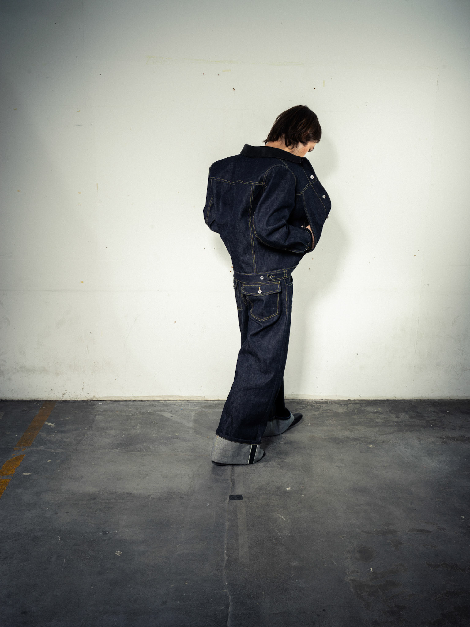 Raw Denim Jacket: Bio Cotton, Indigo - Raw Denim Jeans: Bio Cotton, Indigo