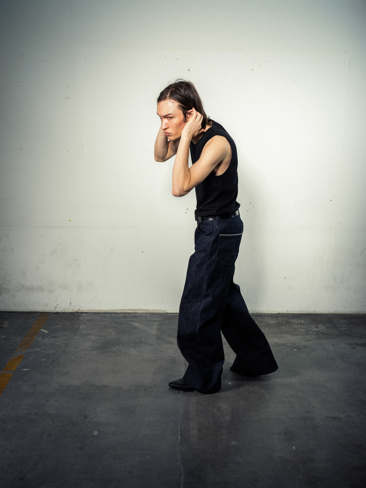 Laser Pinstripe Jeans: Bio Cotton, Indigo