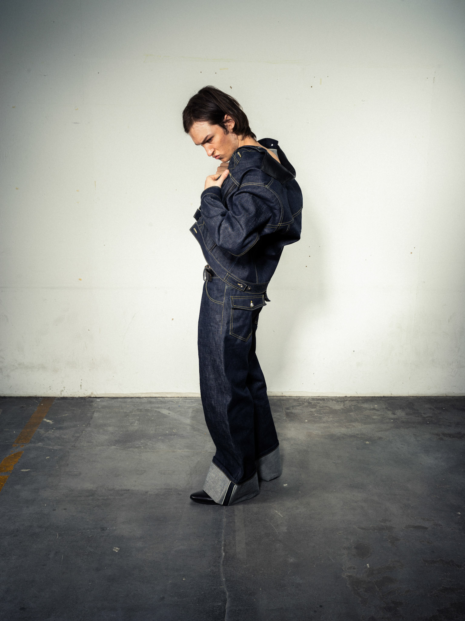 Raw Denim Jacket: Bio Cotton, Indigo - Raw Denim Jeans: Bio Cotton, Indigo