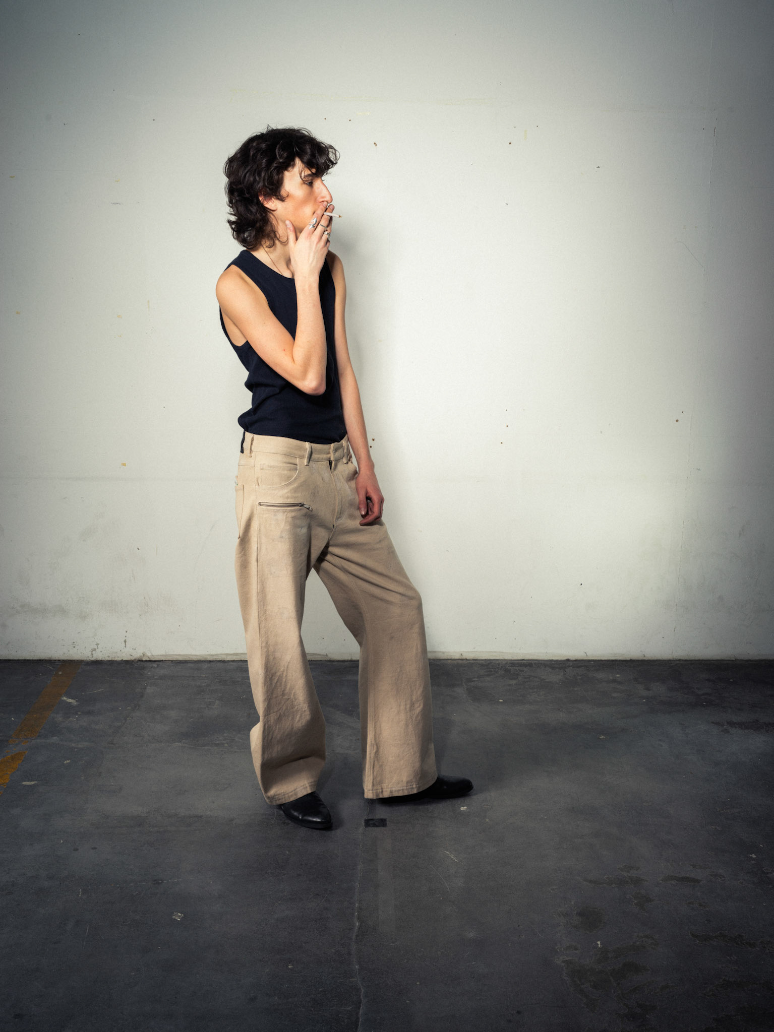 Flarred Zipper Jeans, 100% Sustainable Hemp, Beige/Sand