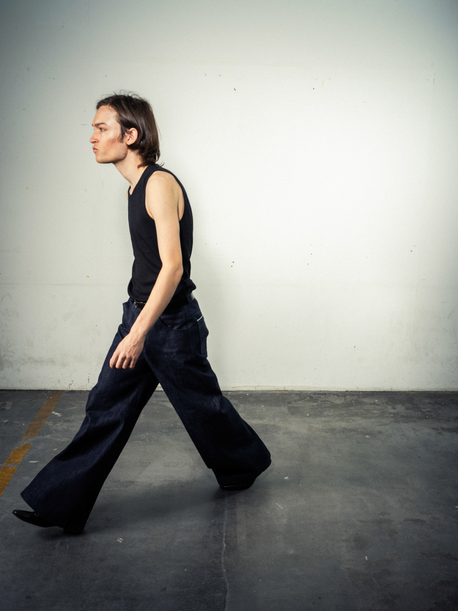 Laser Pinstripe Jeans: Bio Cotton, Indigo