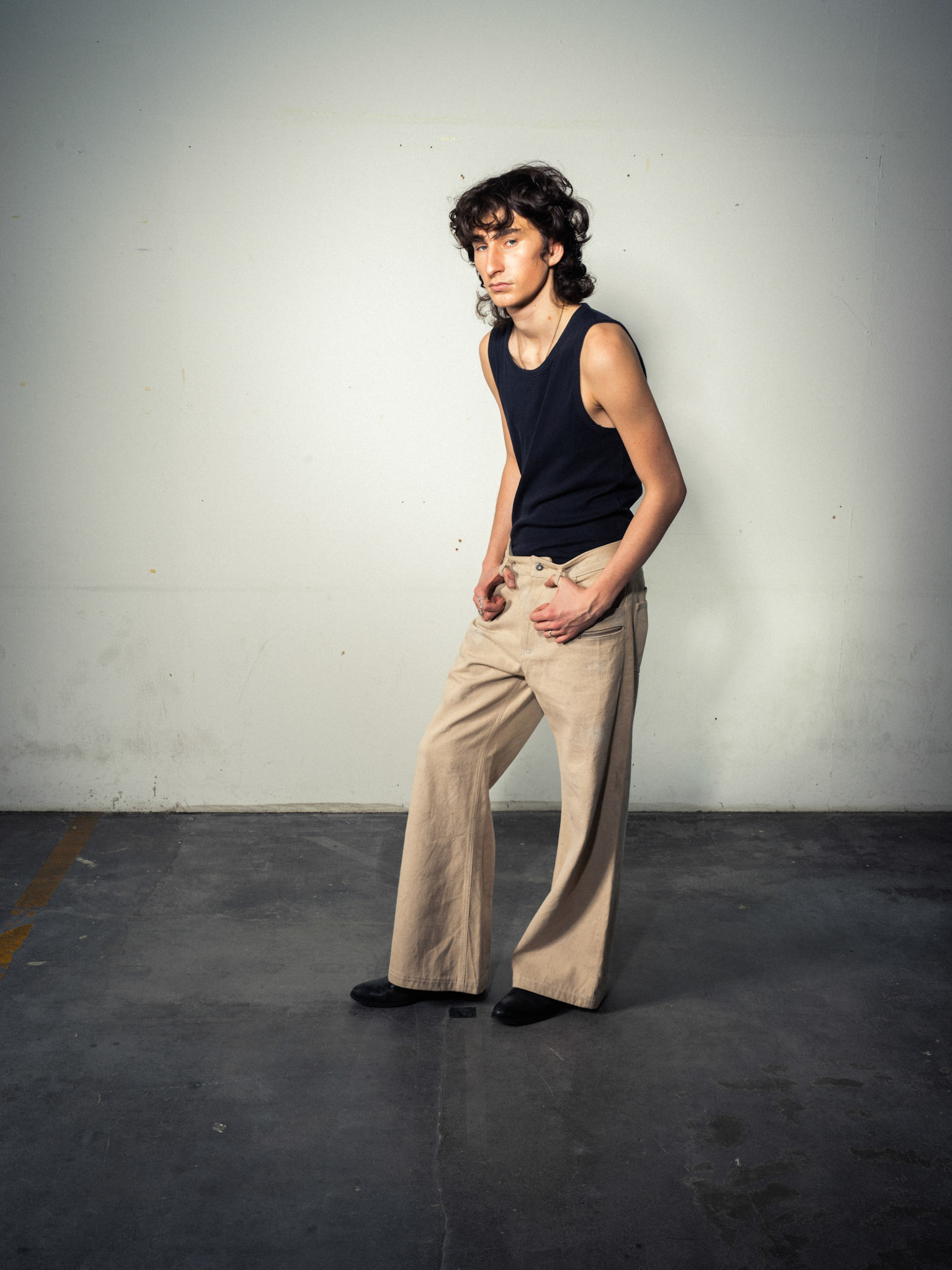 Flarred Zipper Jeans, 100% Sustainable Hemp, Beige/Sand