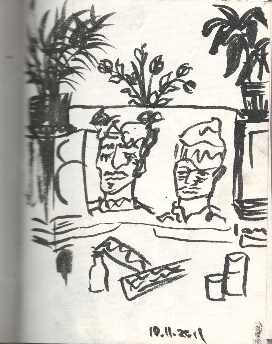 watching tv / sketchbook