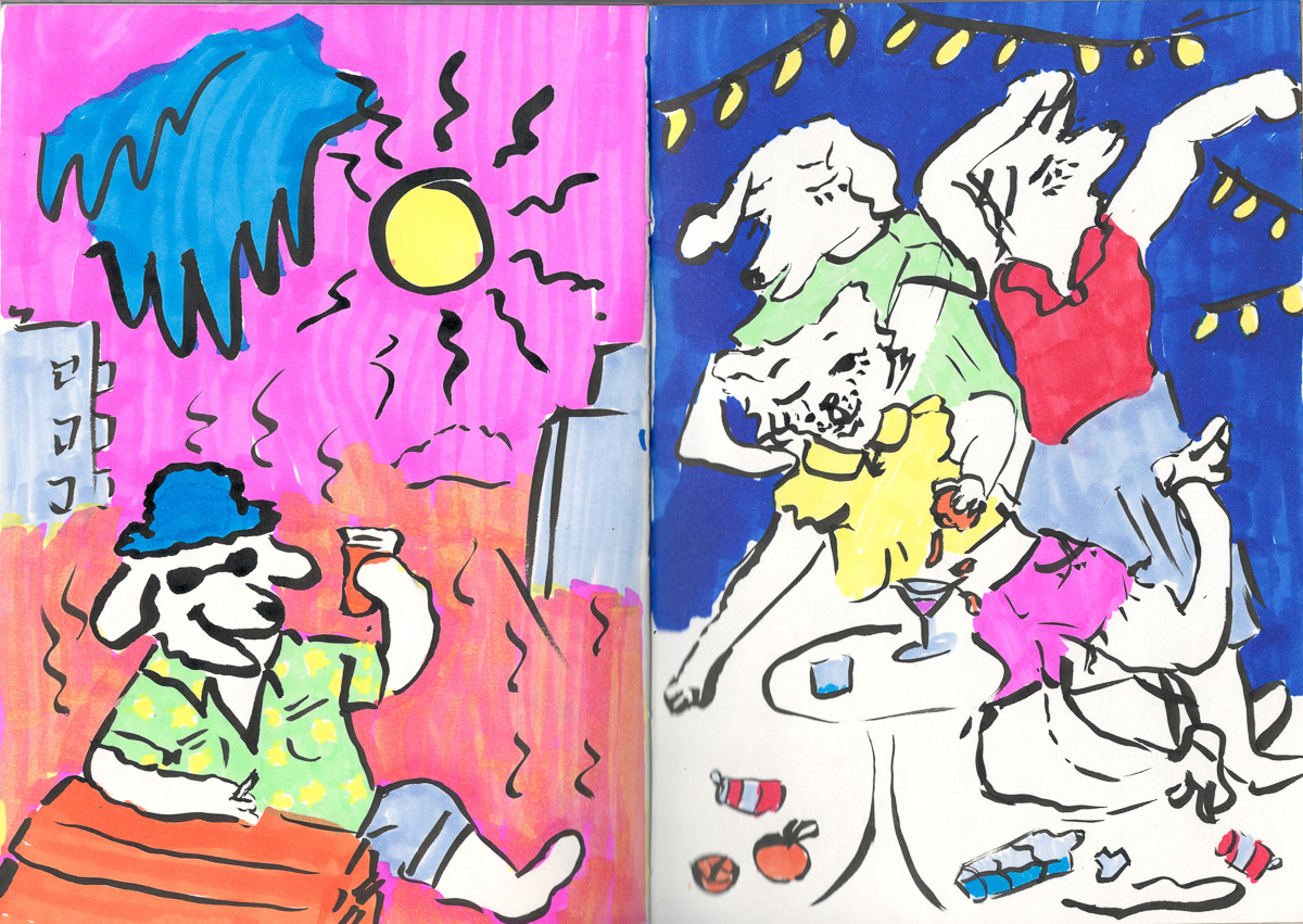 august parties / sketchbook