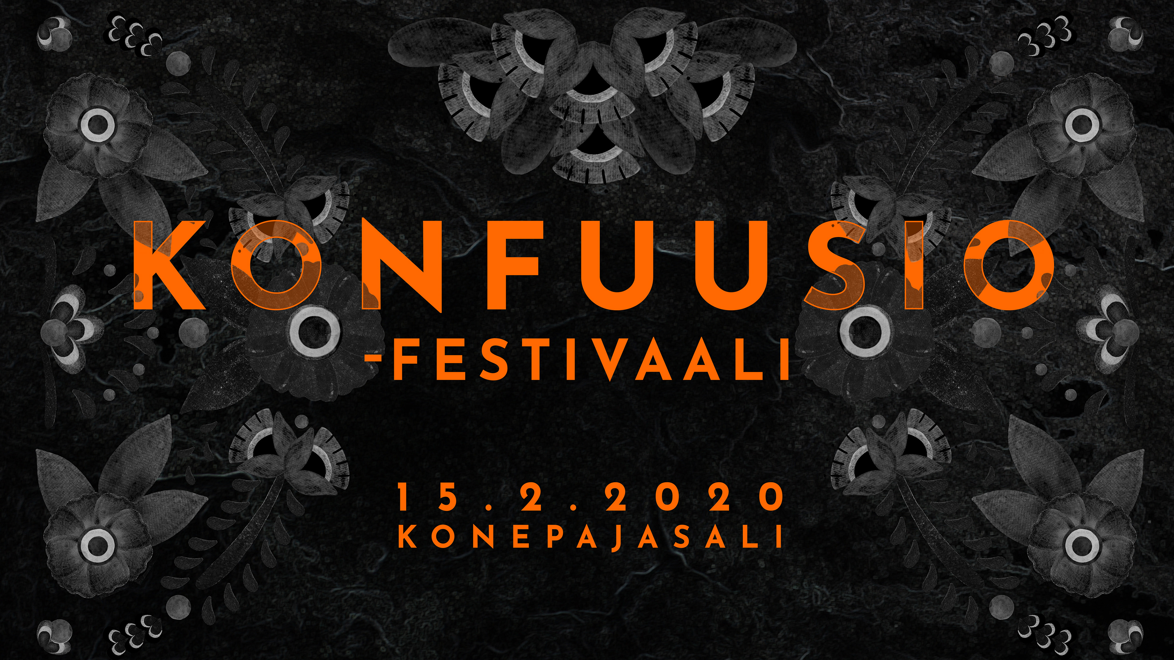 Konfuusio-festivaalin 2020 bannerikuva. The banner image for Konfuusio-festivaali 2020.