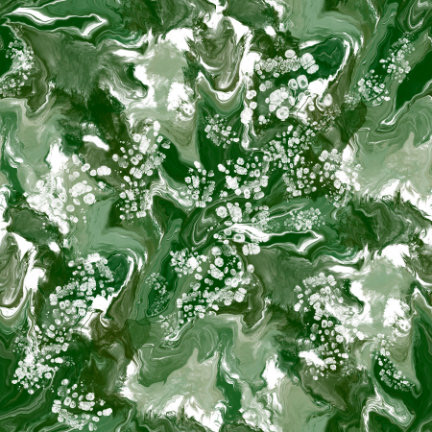 Green and White Pour