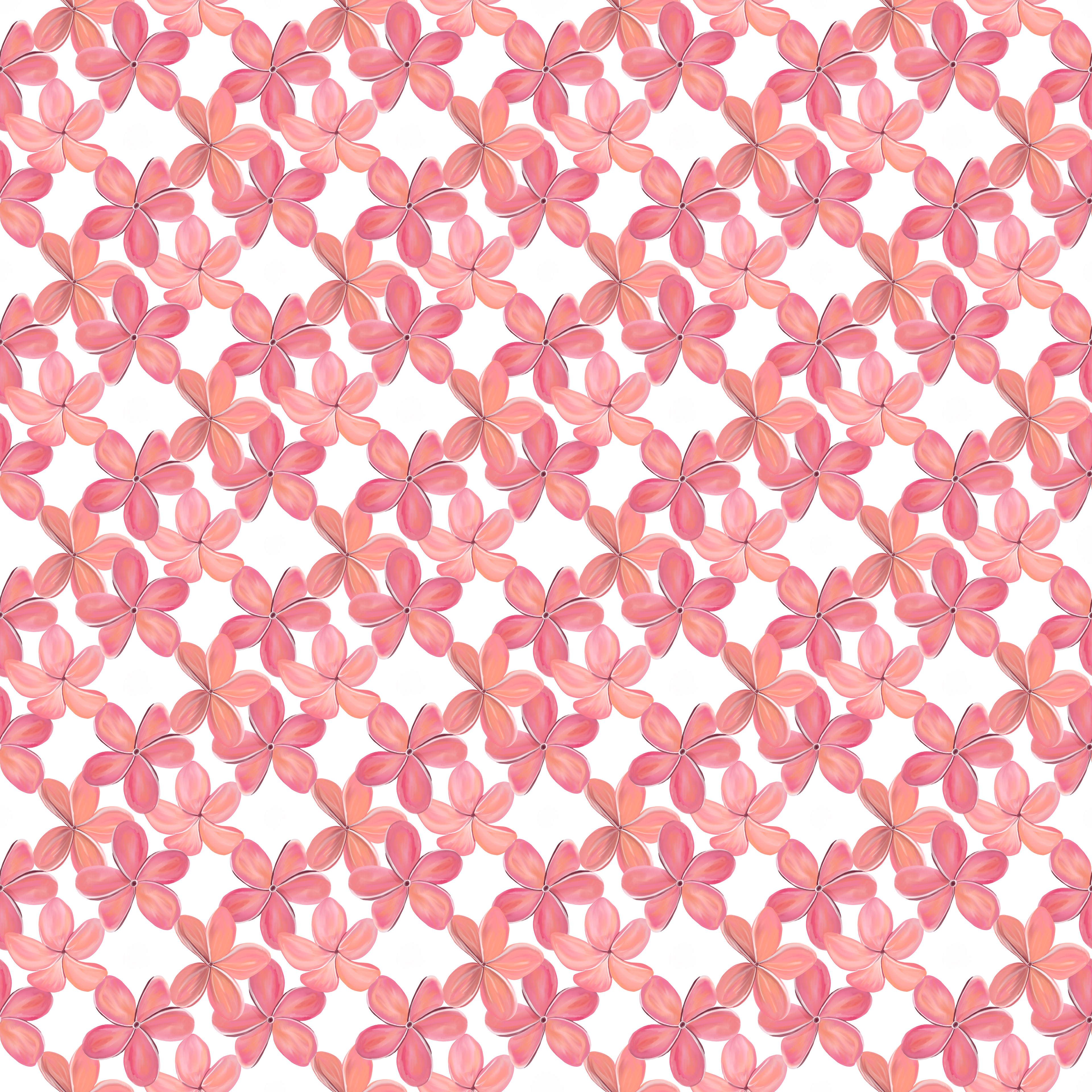 Hawaiian Plumeria Small Grid