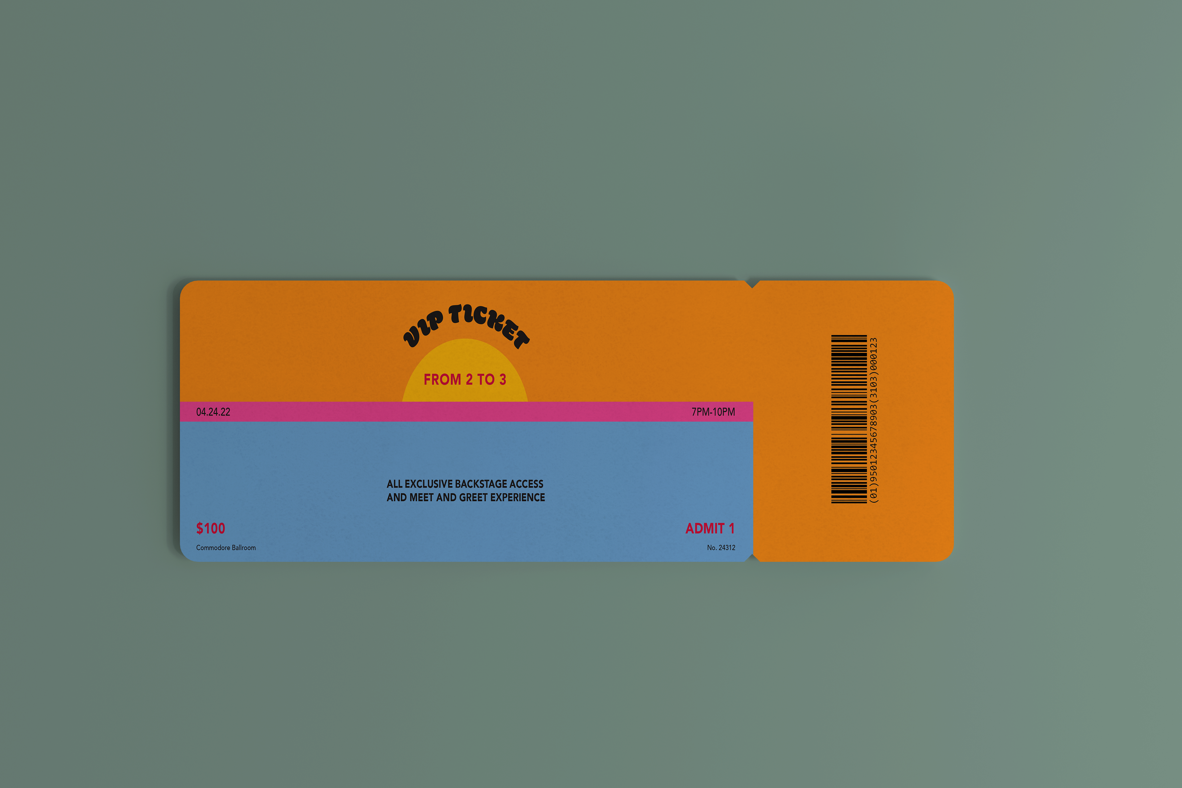 VIP Ticket 1 Back