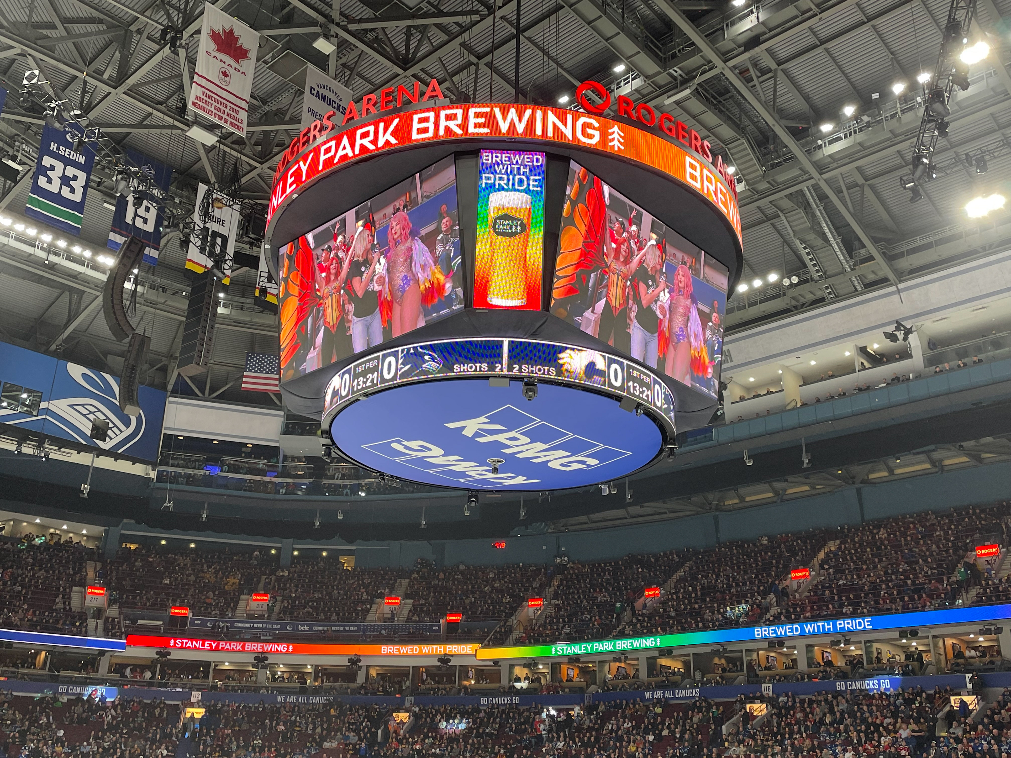Digital Rink Boards Live at Canucks Game