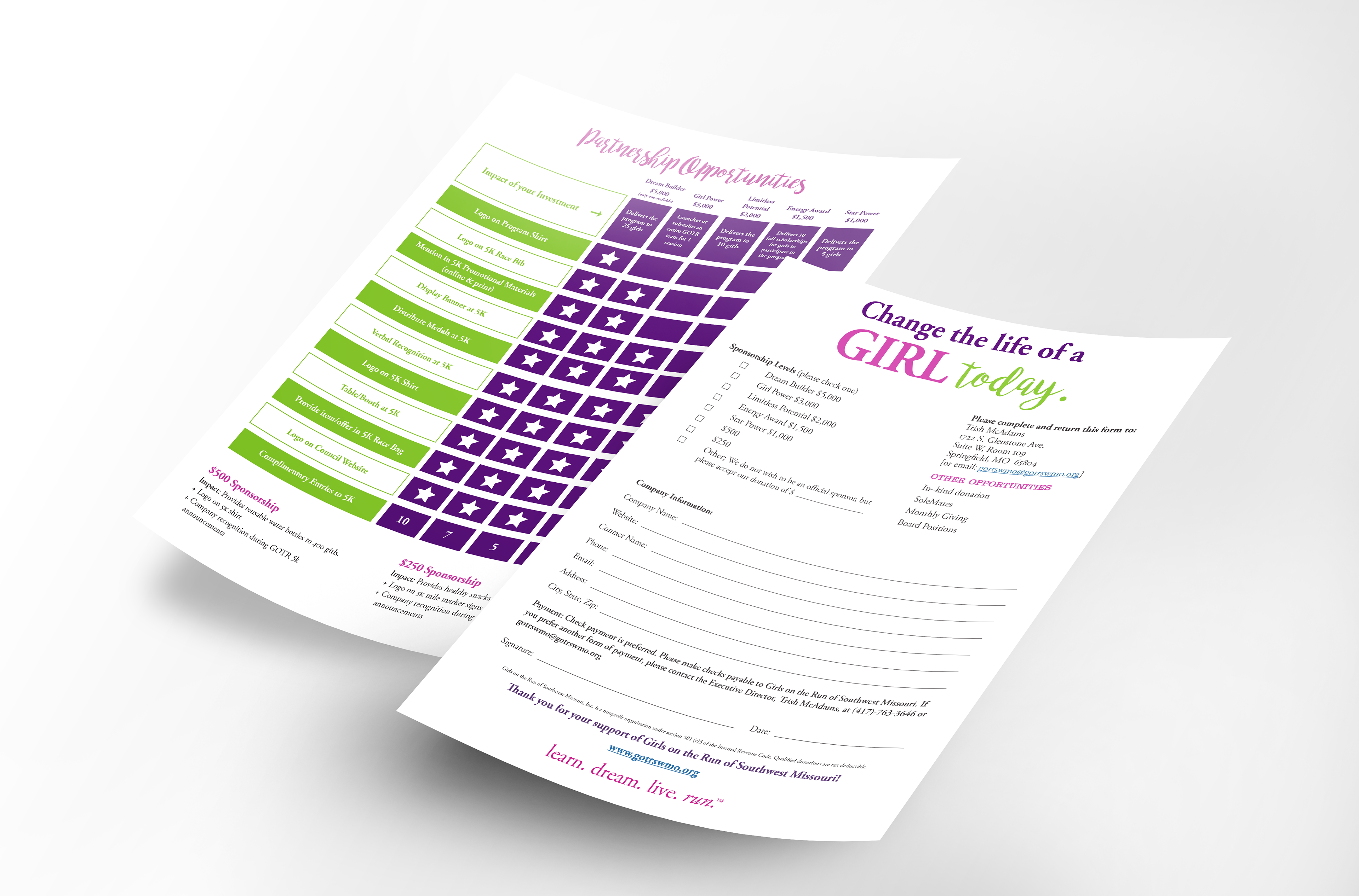 Sponsorship Packet pages 1 & 2