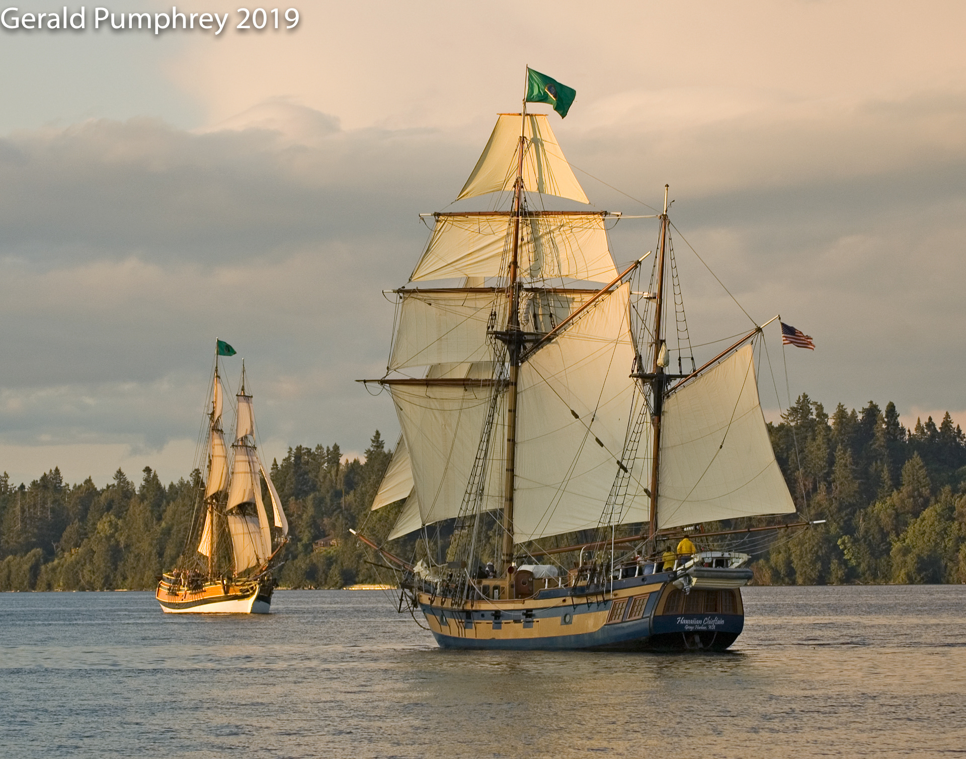 Lady Washington & Hawaiian Chieftan, Budd Inlet, Olympia, WA