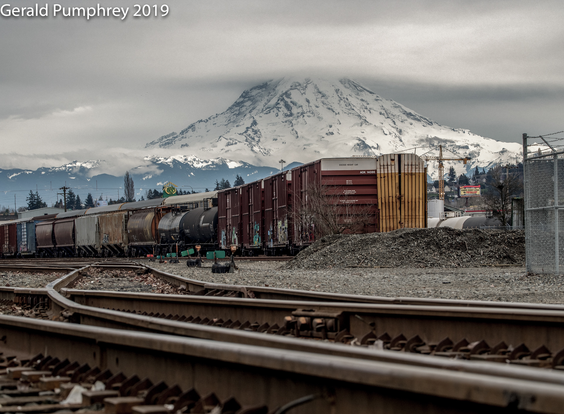 Freight Yard & Mount Rainier, Tacoma, WA