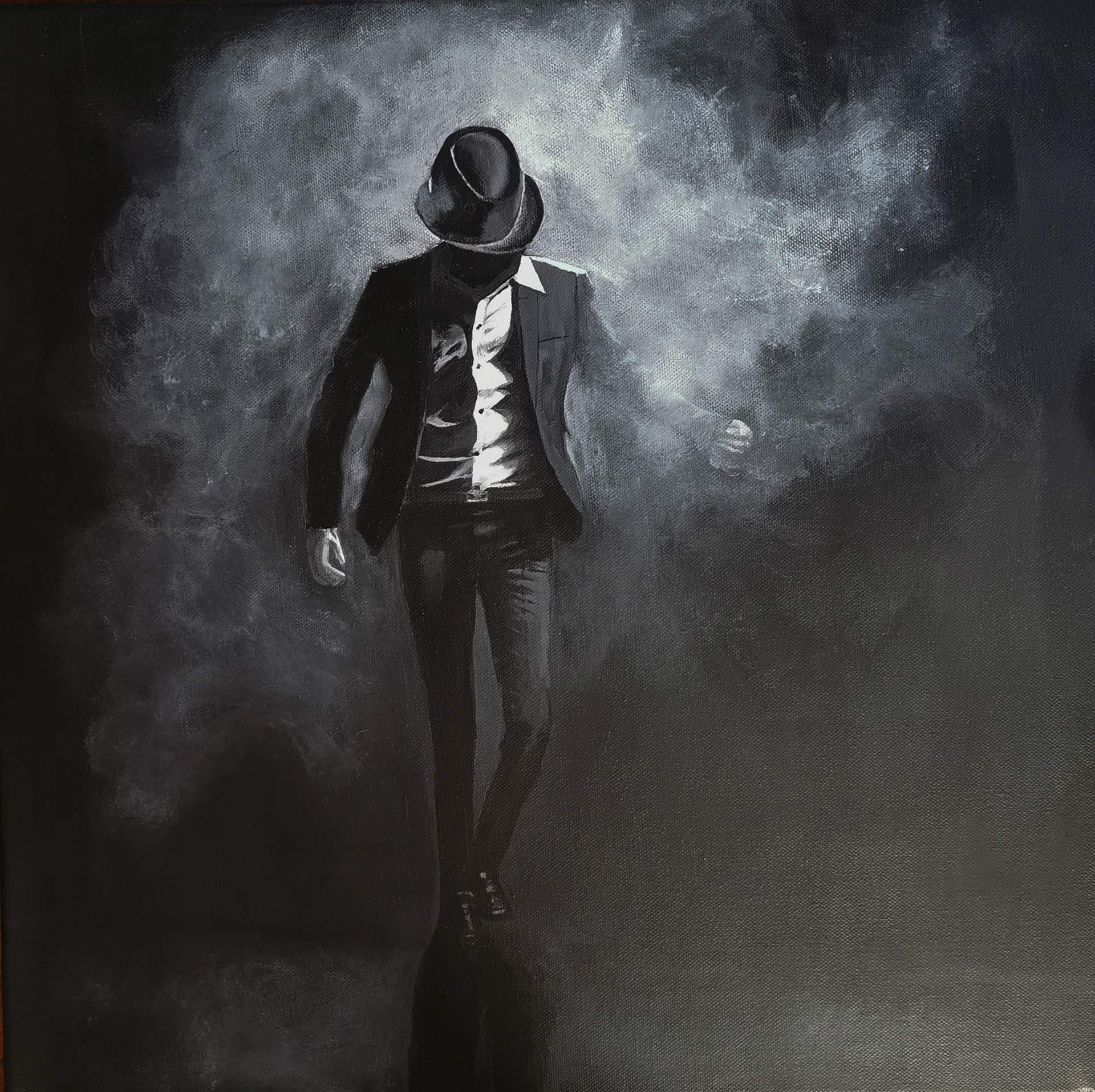 Midnight Blues 50x50cm acrylic on canvas 3000kr