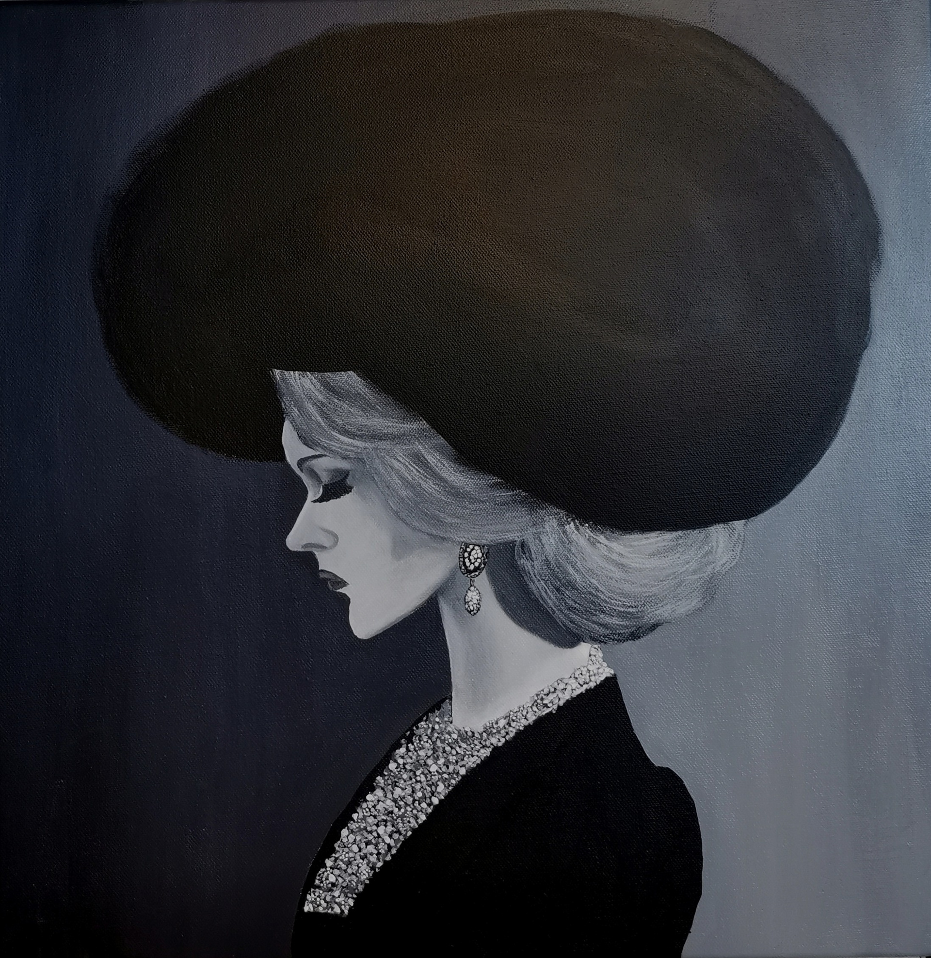 Old Money 50x50cm acrylic on canvas 3000kr
