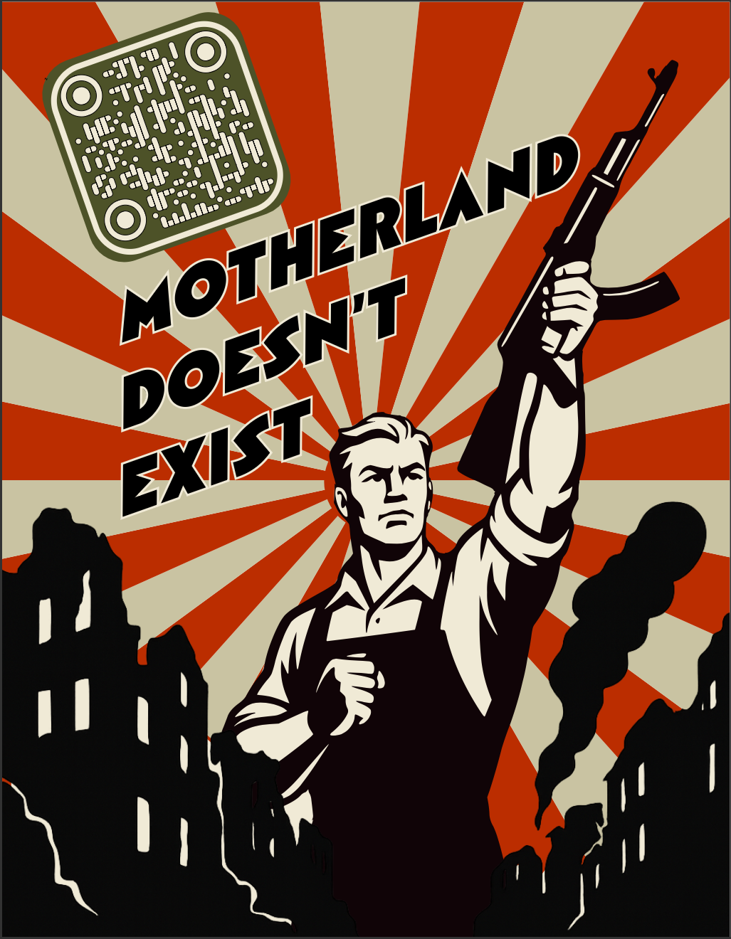 Motherland Doesn't Exist - second sticker of the MAY-DAY project.