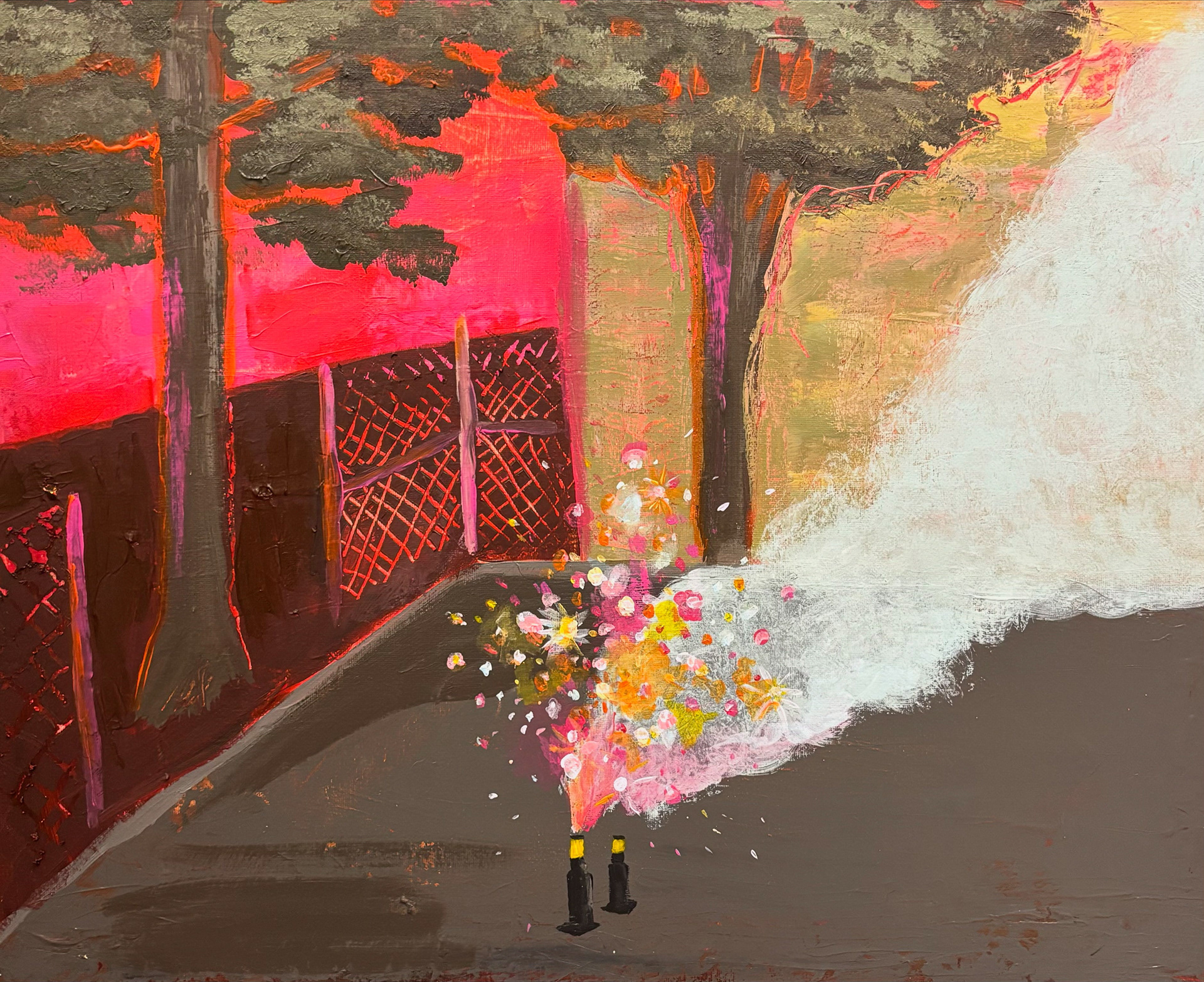 "i remember it being brighter", 2025, acrylic on canvas 16x20