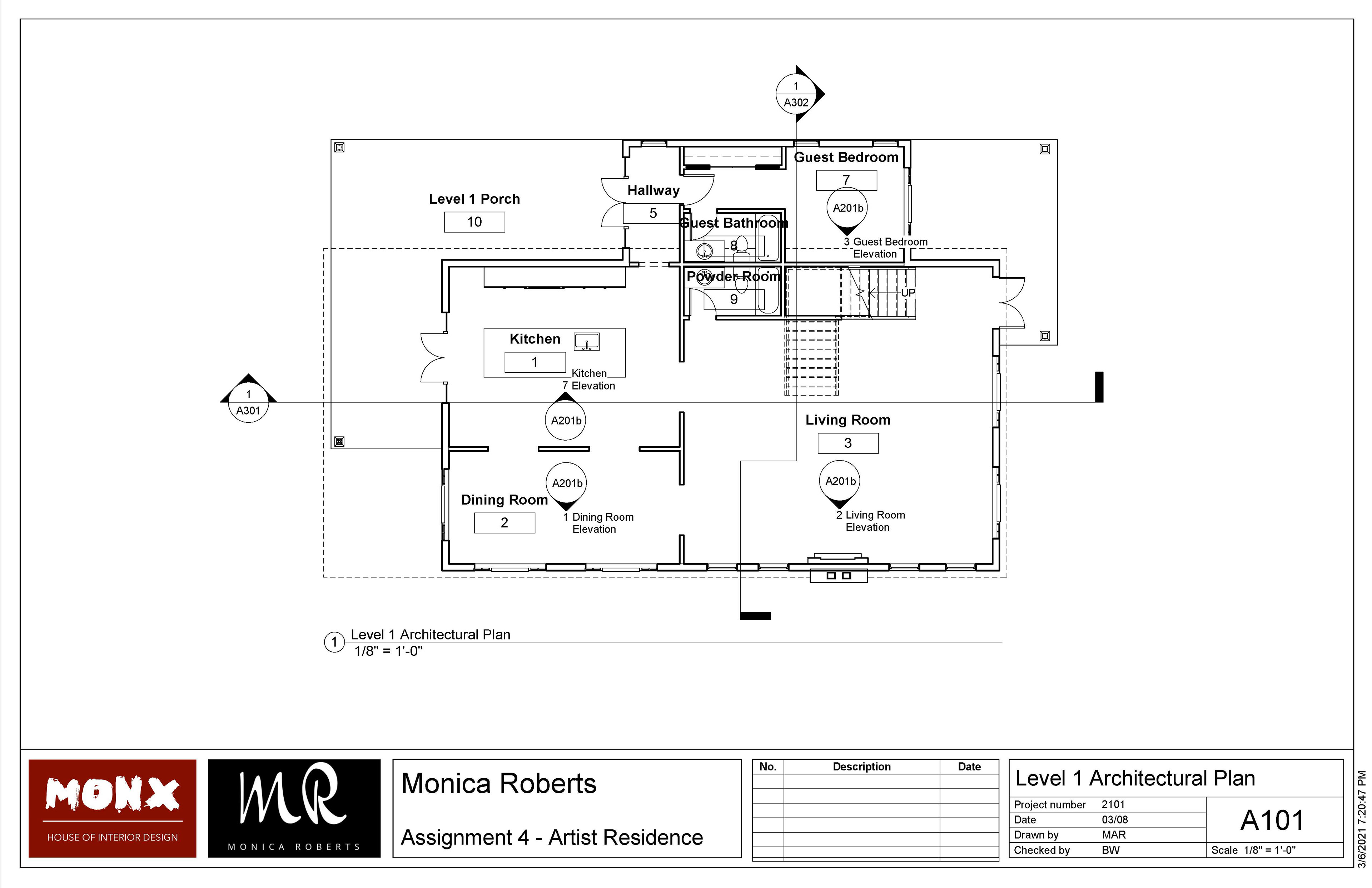 Architectural Plan Floor 1