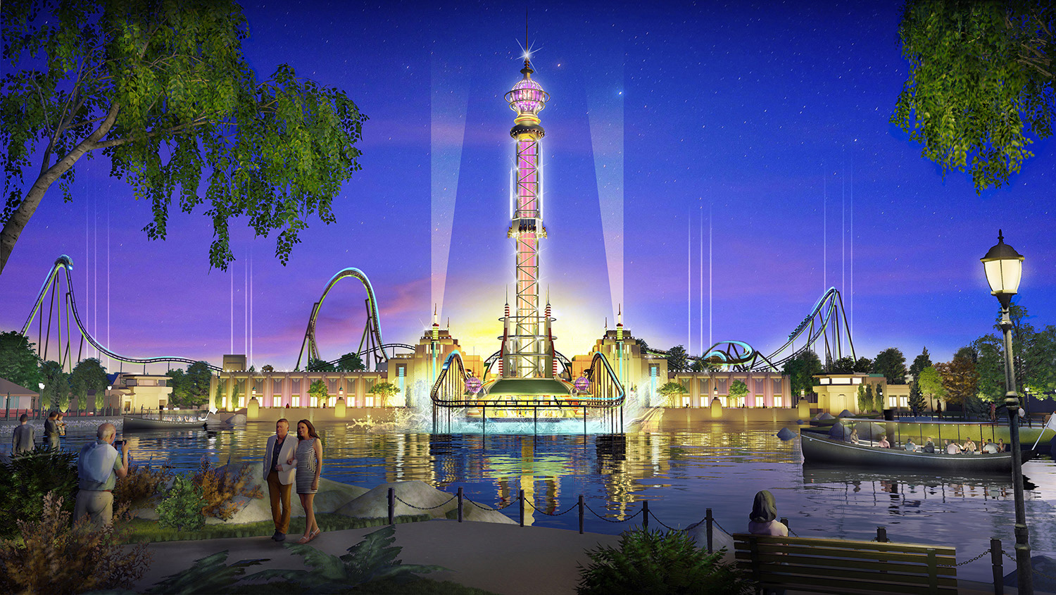 Electropolis - Terminal Velocity Coaster and Tesla Tower Drop Ride