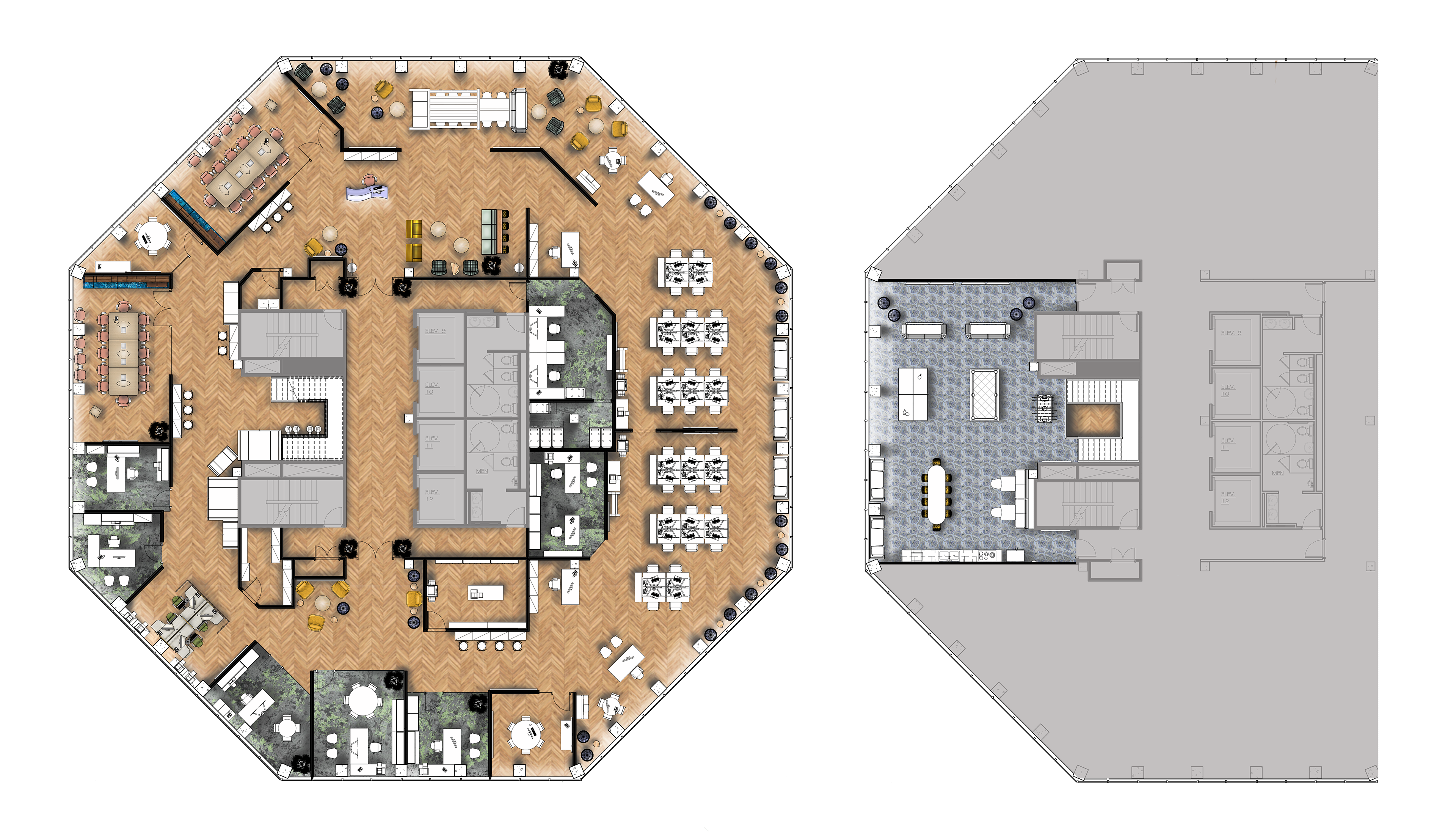 Rendered Floorplans