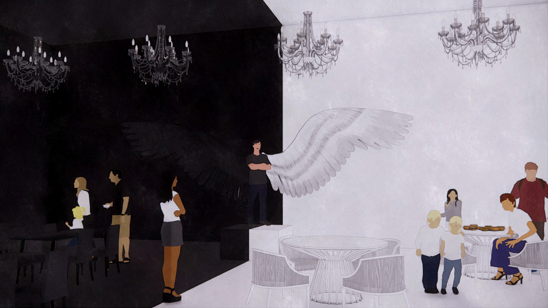 8. MV Dining Room "Black Swan" POV Render