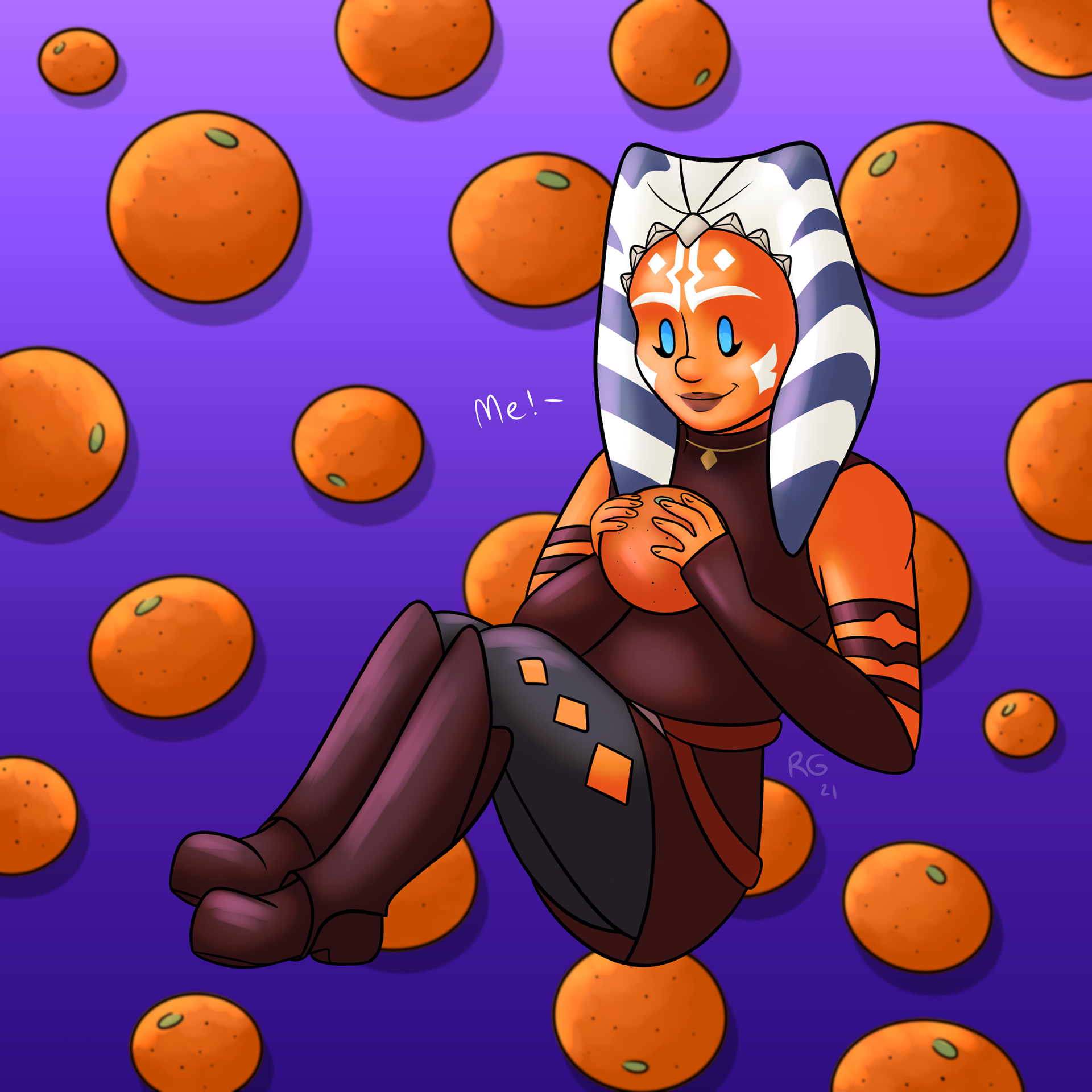 "Ahsoka Oranges". Print. Photoshop
