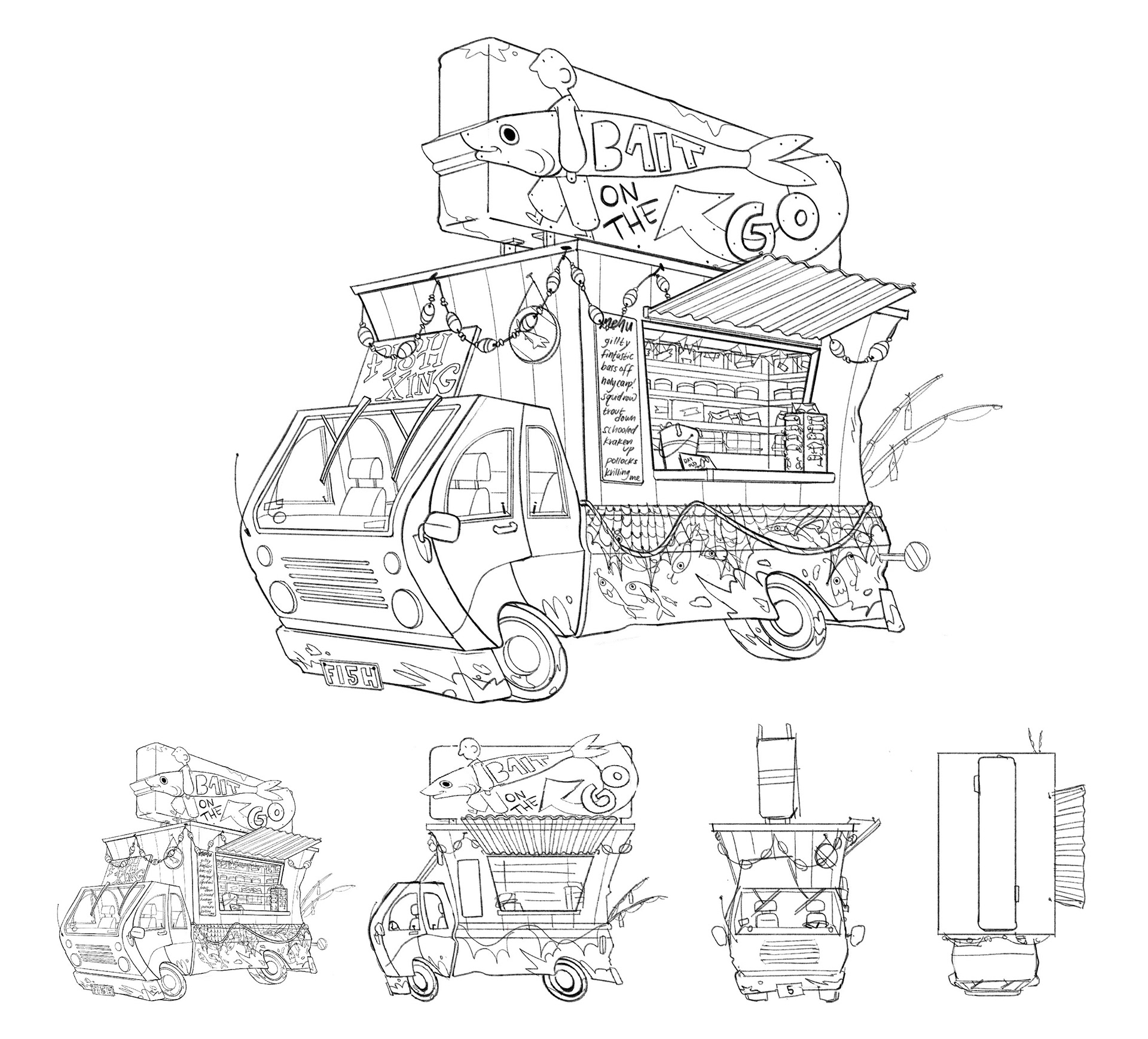 Bait on the Go Delivery Truck Turn Around