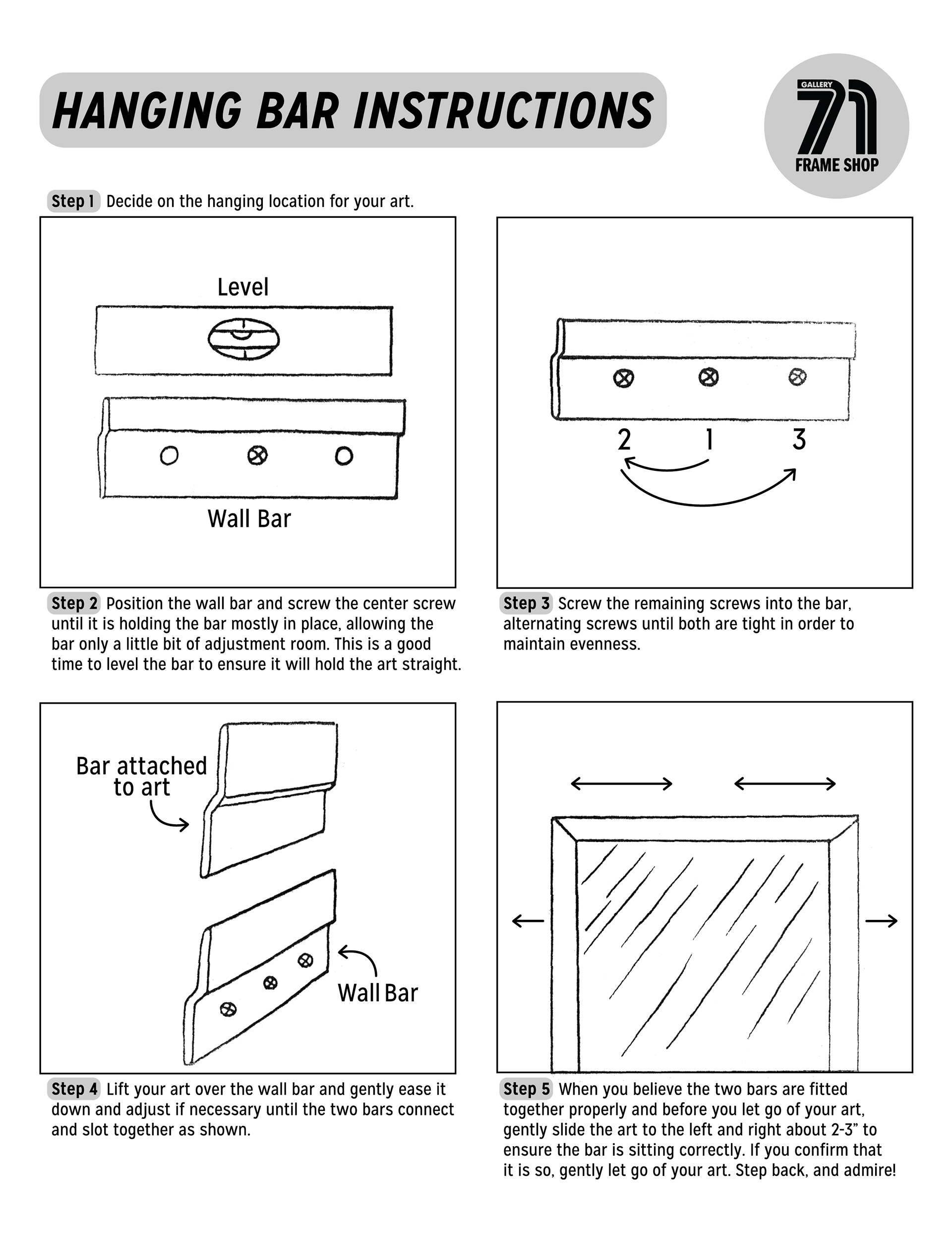 (2022) Updated Hanging Bar instructions