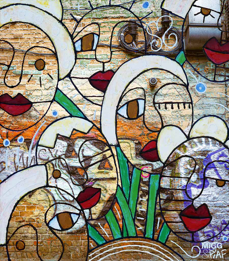 Yeux emmurés en fleur