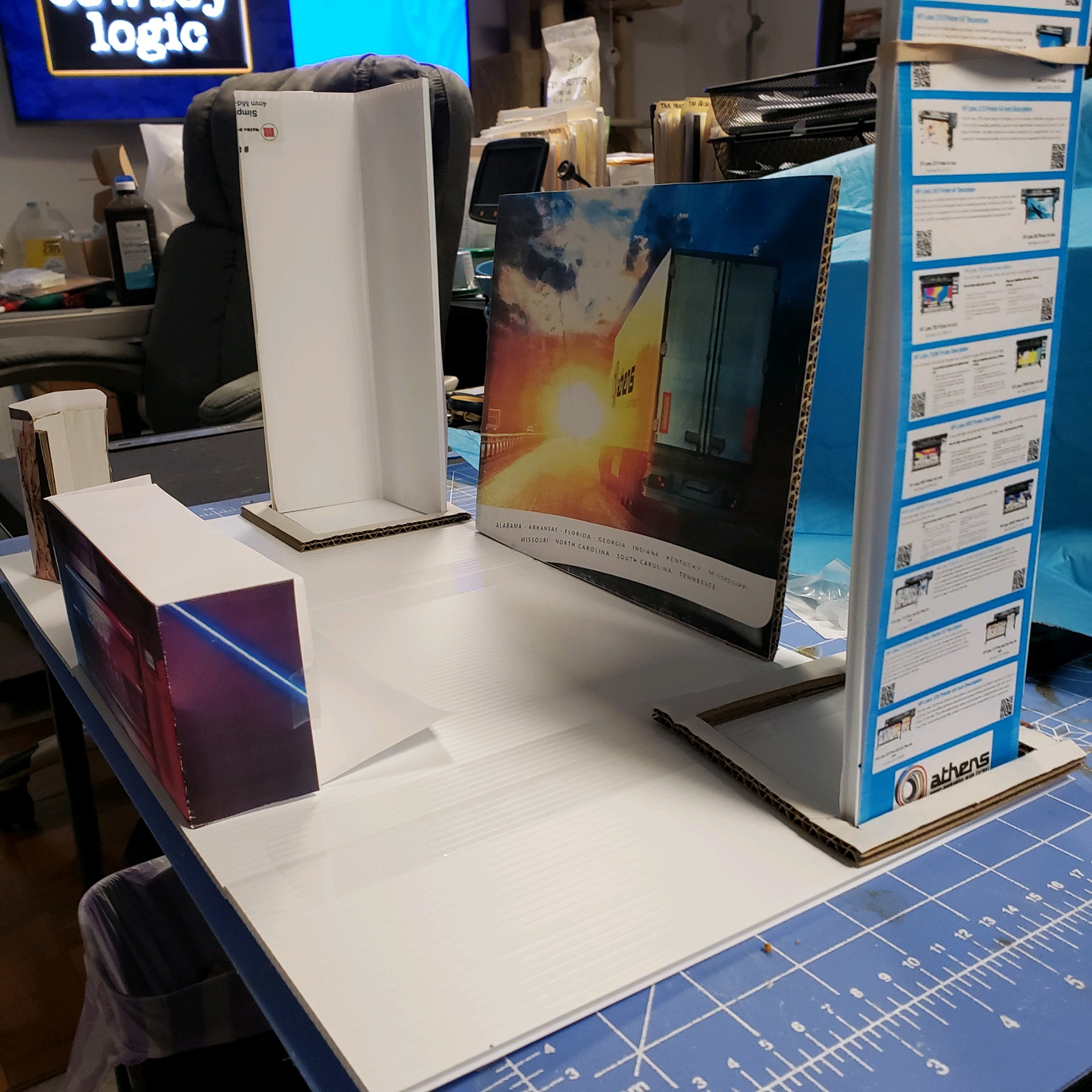 Booth mockup (supplied by Athens)