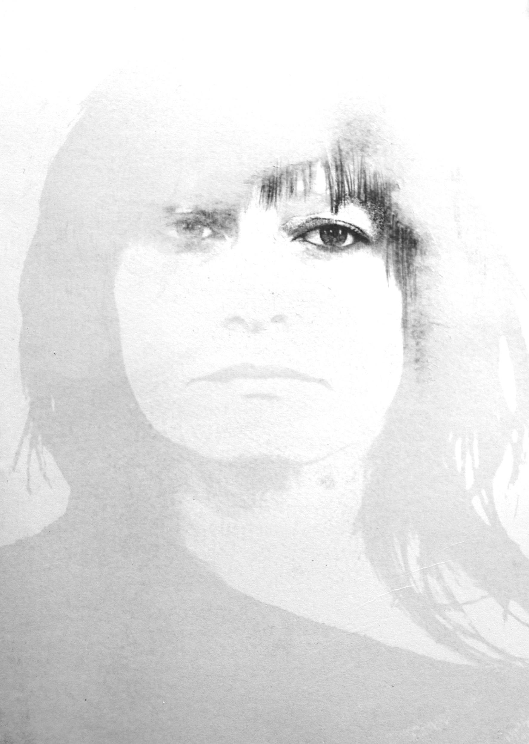 APPARITIONS, technique mixte sur papier, 21 x 29,7 cm