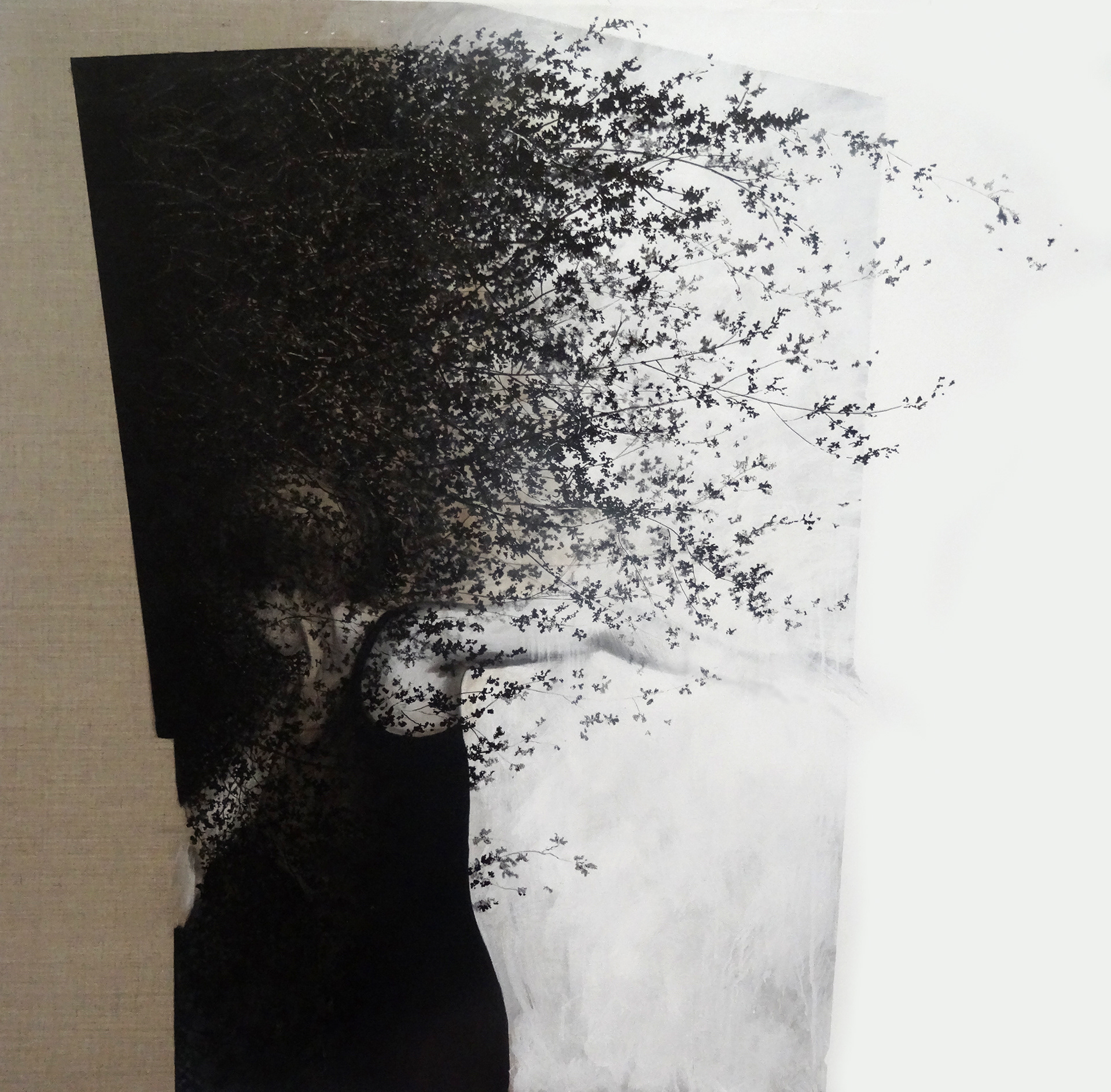 PARTIR, acryl sur toile, 100/100 cm