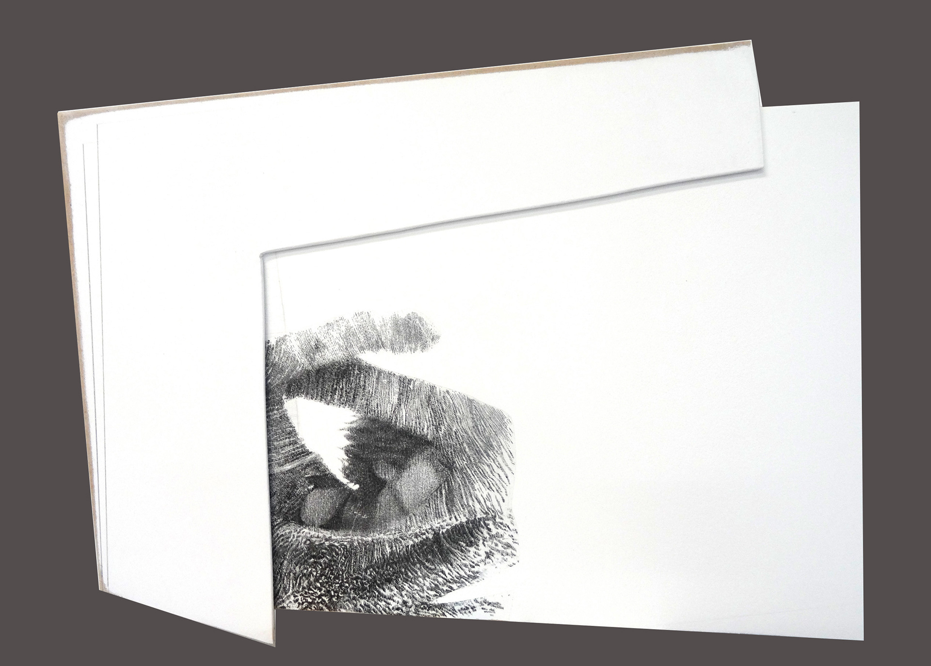 ESPACE encre de chine, crayons papier, peinture acrylique sur bois 