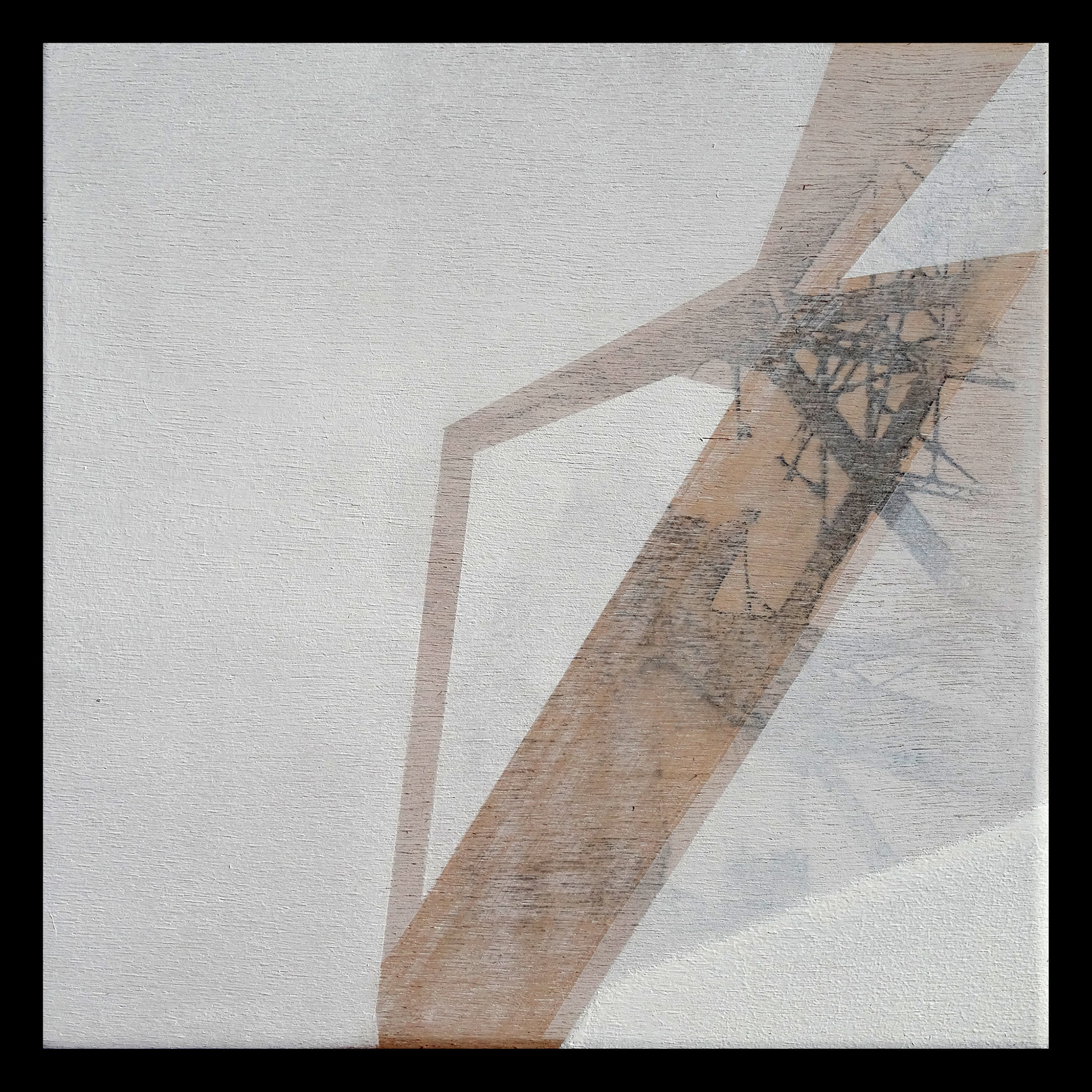 ARCHI IV, transfert photo, acryl sur bois, 30/30cm