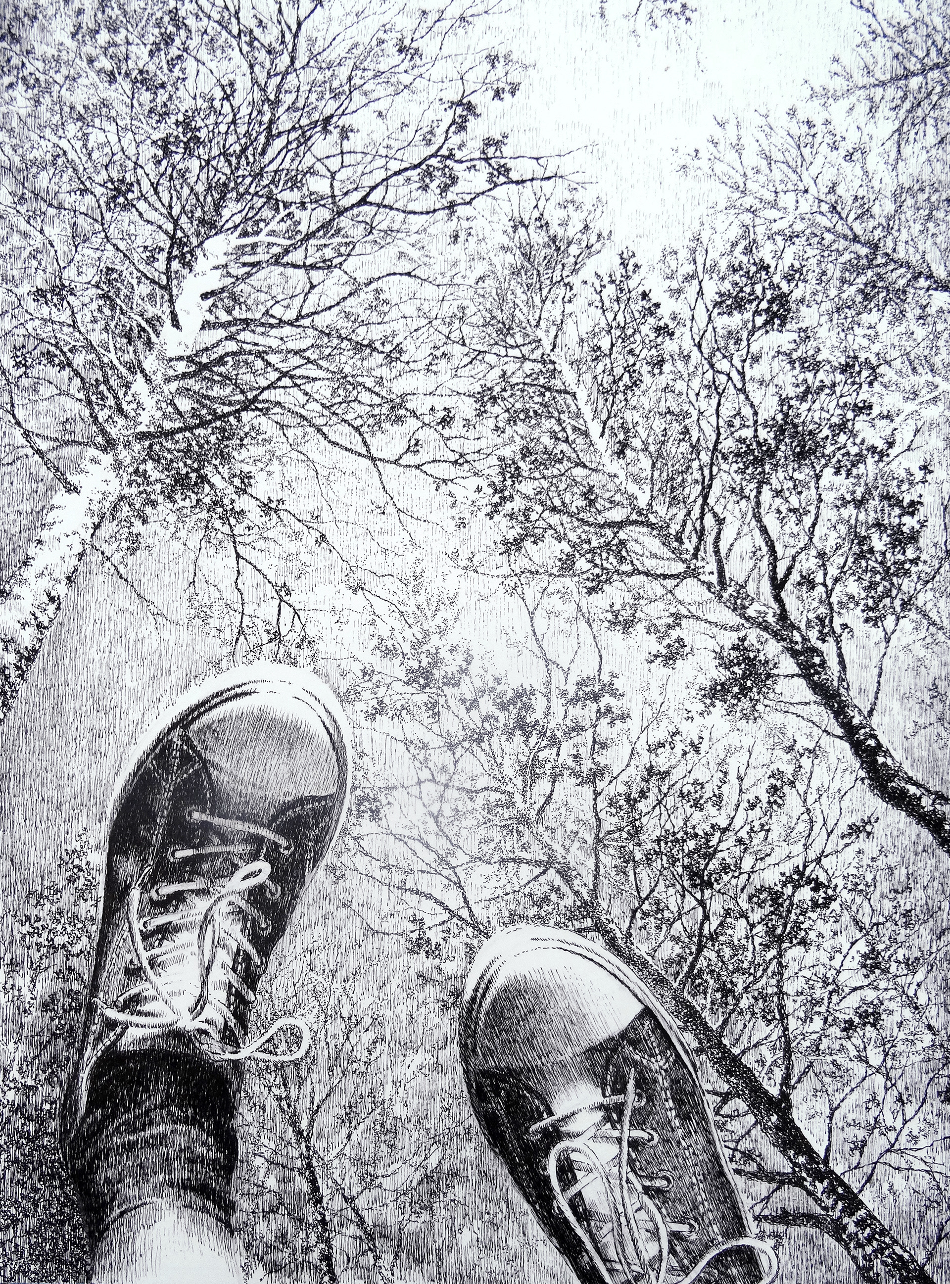  LE BORD DE MA LISIERE stylo BIC sur papier 21/30 cm