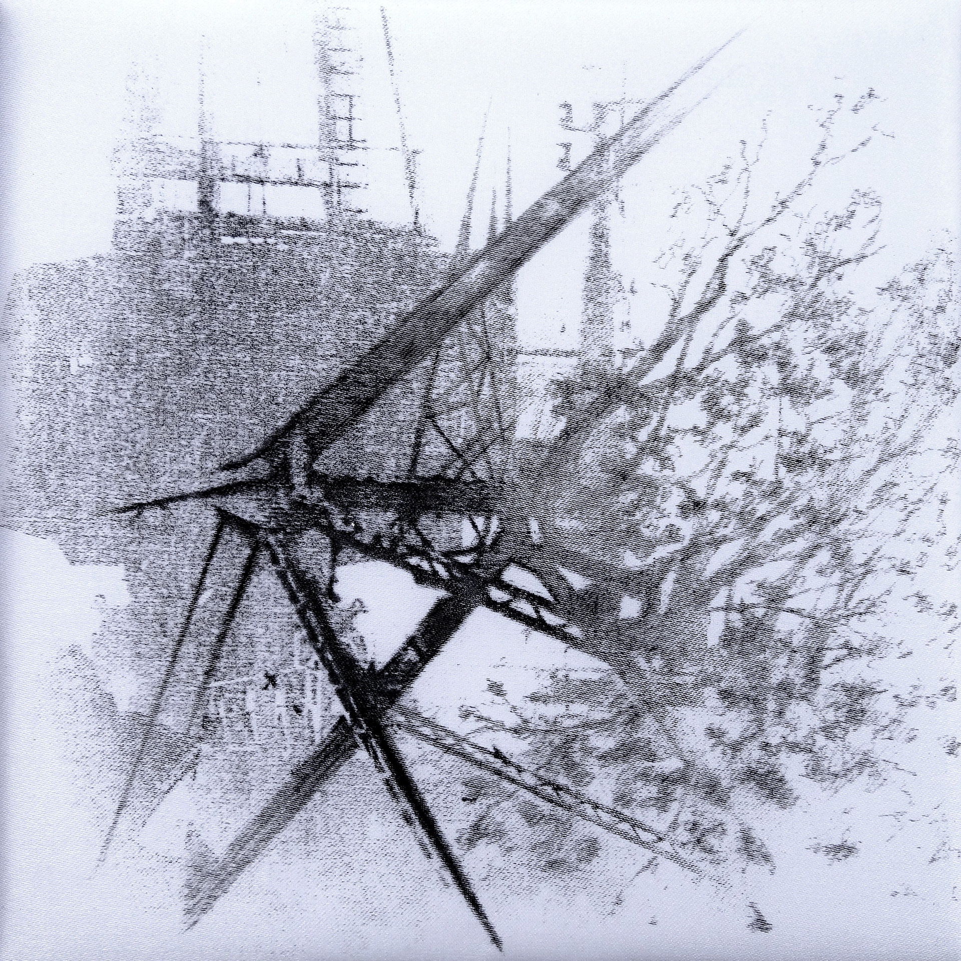 CADRE VI, encre de Chine sur soie, 20/20 cm