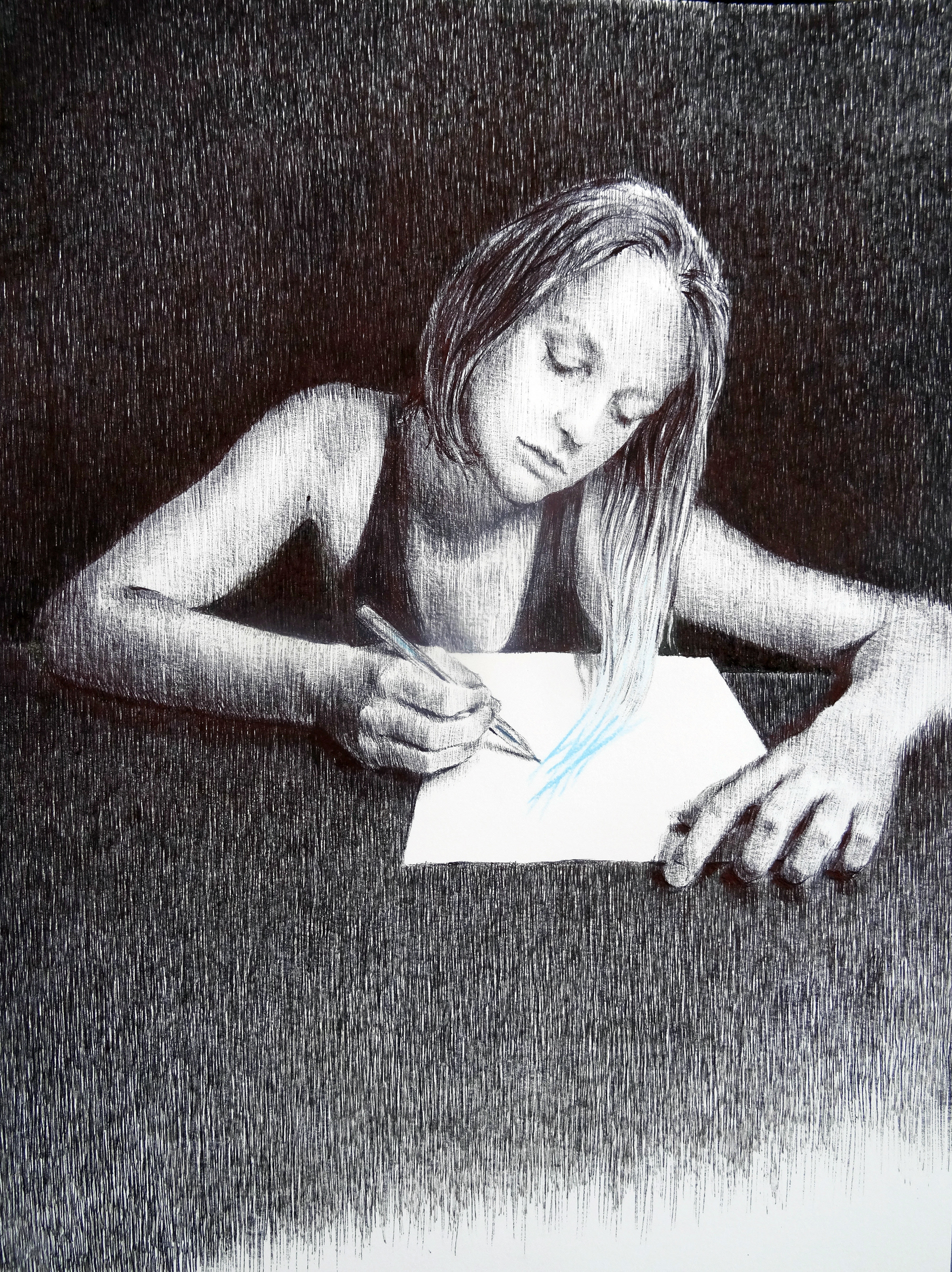 MADE BY MYSELF III,  stylo BIC sur papier,  21/29,7 cm