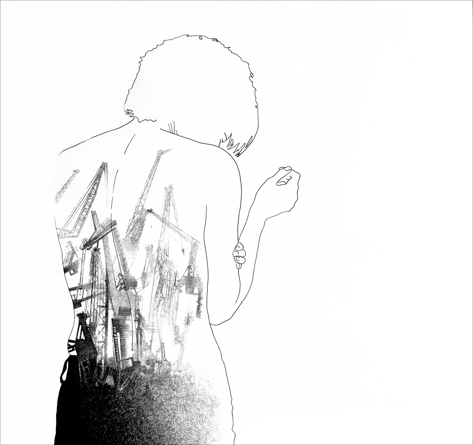 ENTRE DEUX X, acryl sur bois, 160/160 cm