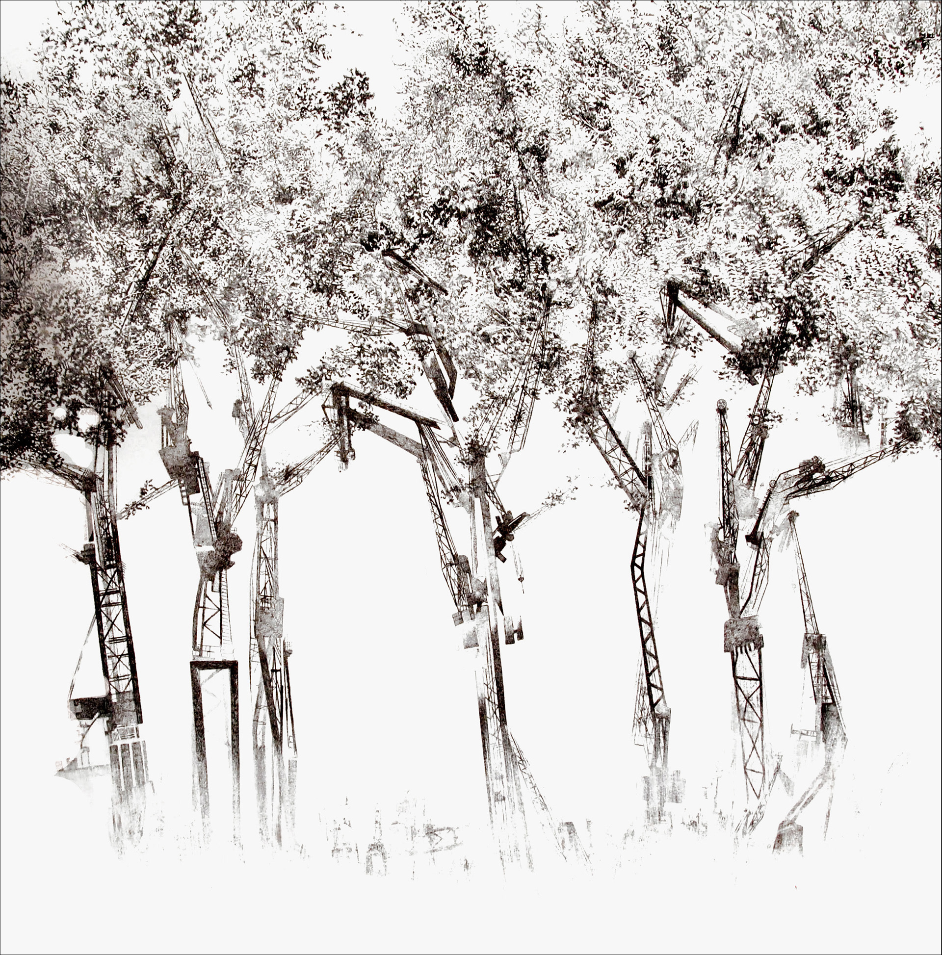 ENTRE DEUX IV, acryl sur bois, 160/160 cm