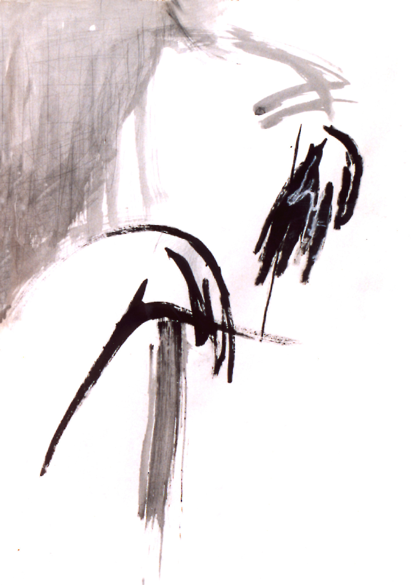 acryl et pastel gras sur papier, 120/80 cm