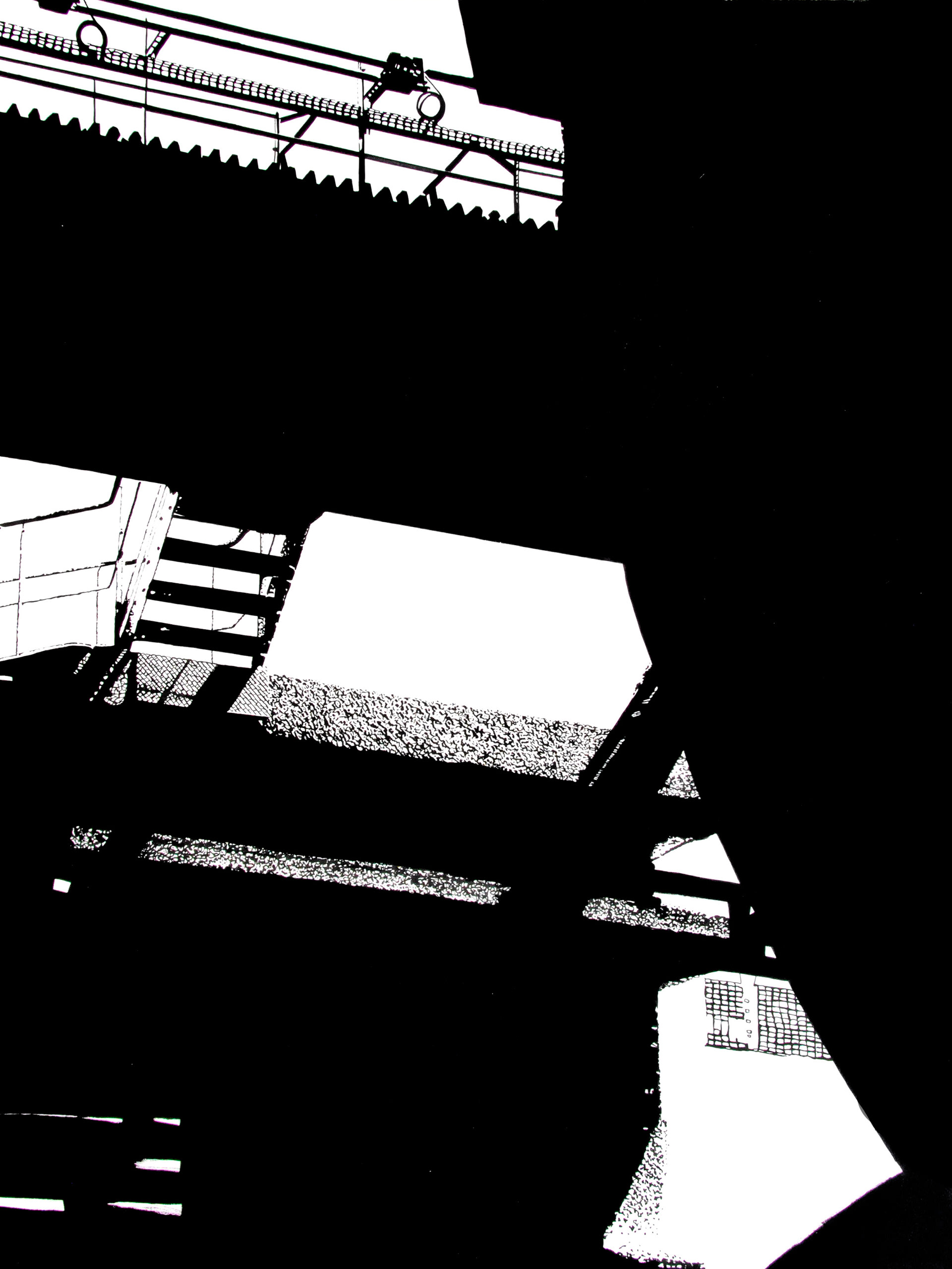 PONT II, acryl sur bois, 220/170 cm