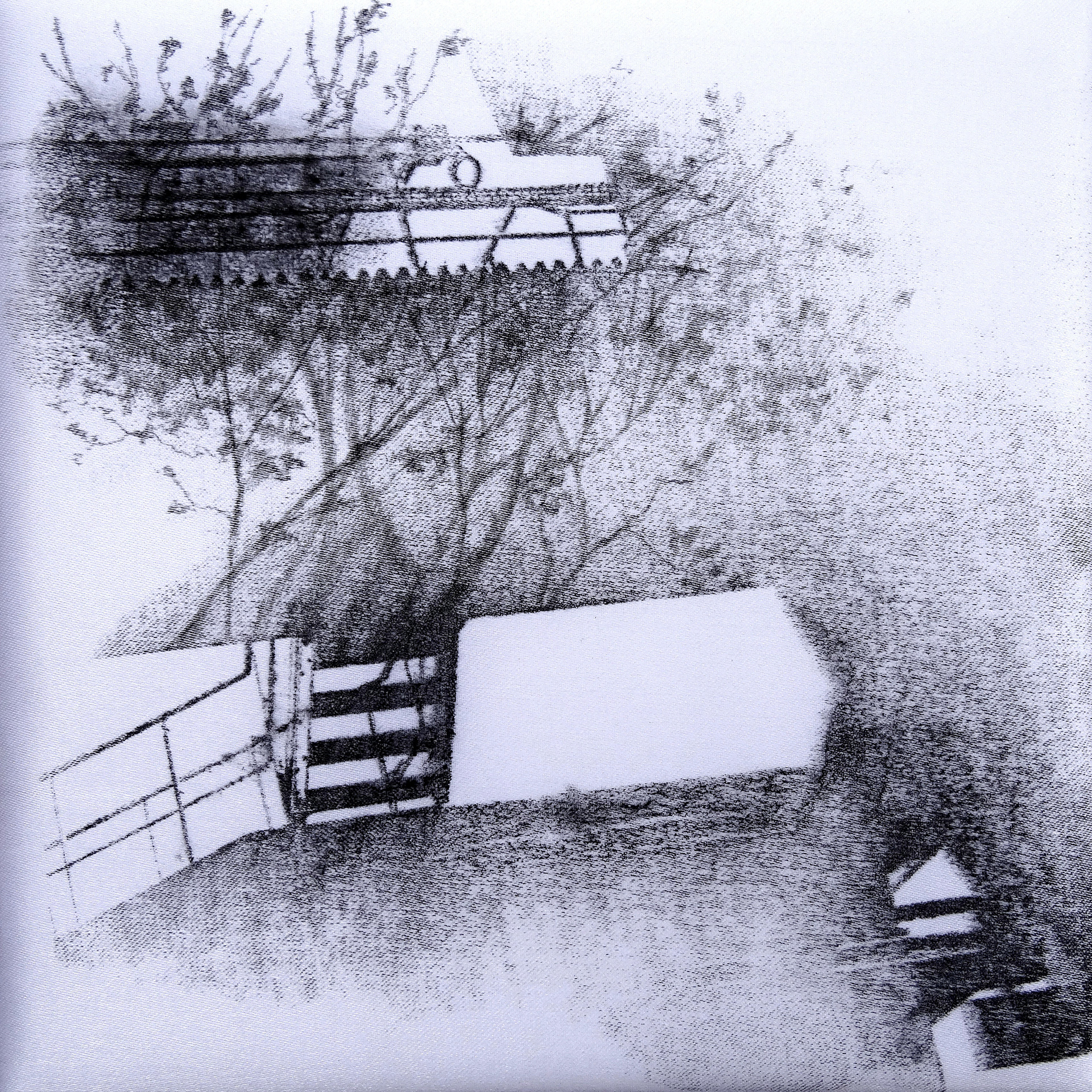 CADRE V, encre de Chine sur soie, 20/20 cm